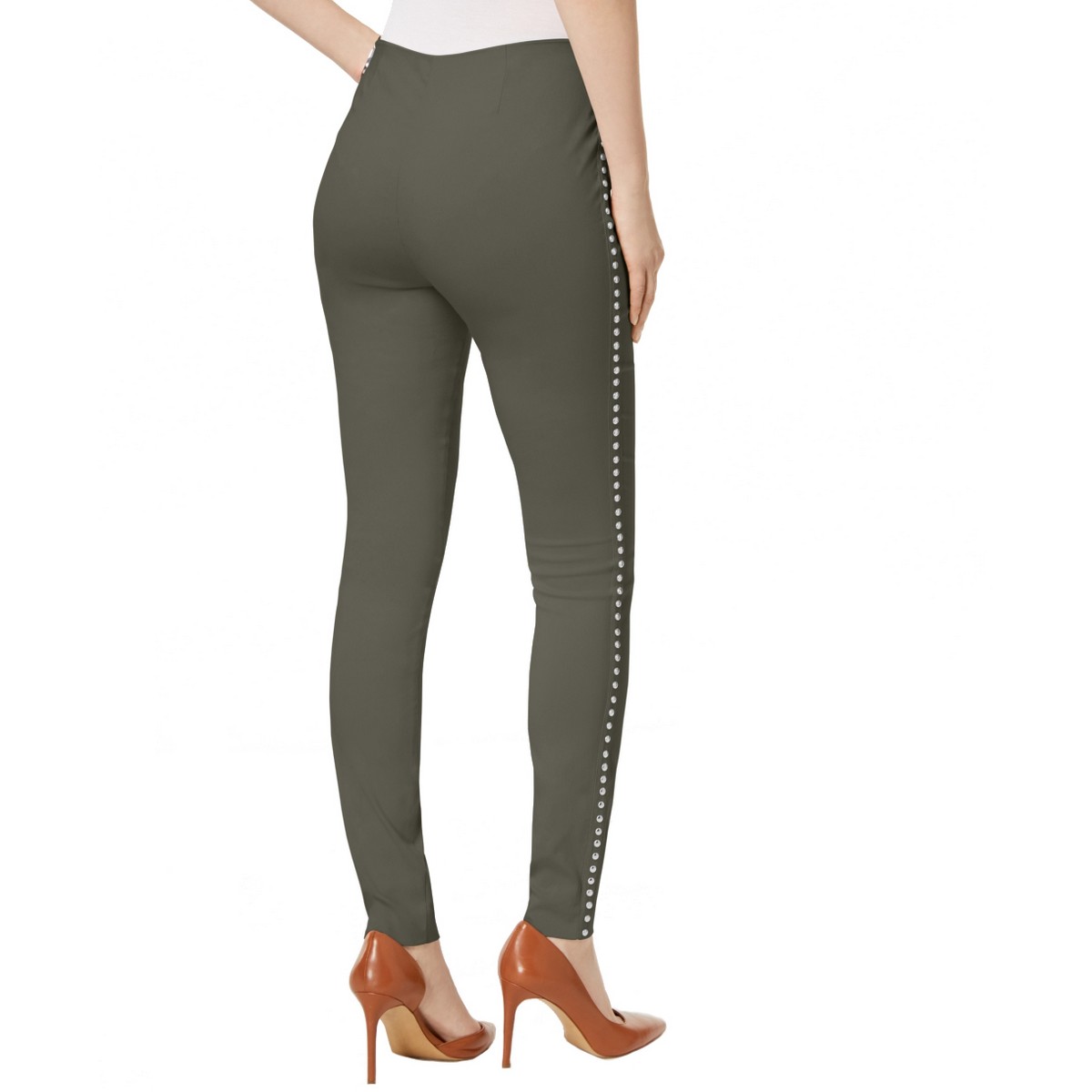 INC NEW Women/'s Beaded Curvy Mid Rise Pull On Skinny Pants TEDO