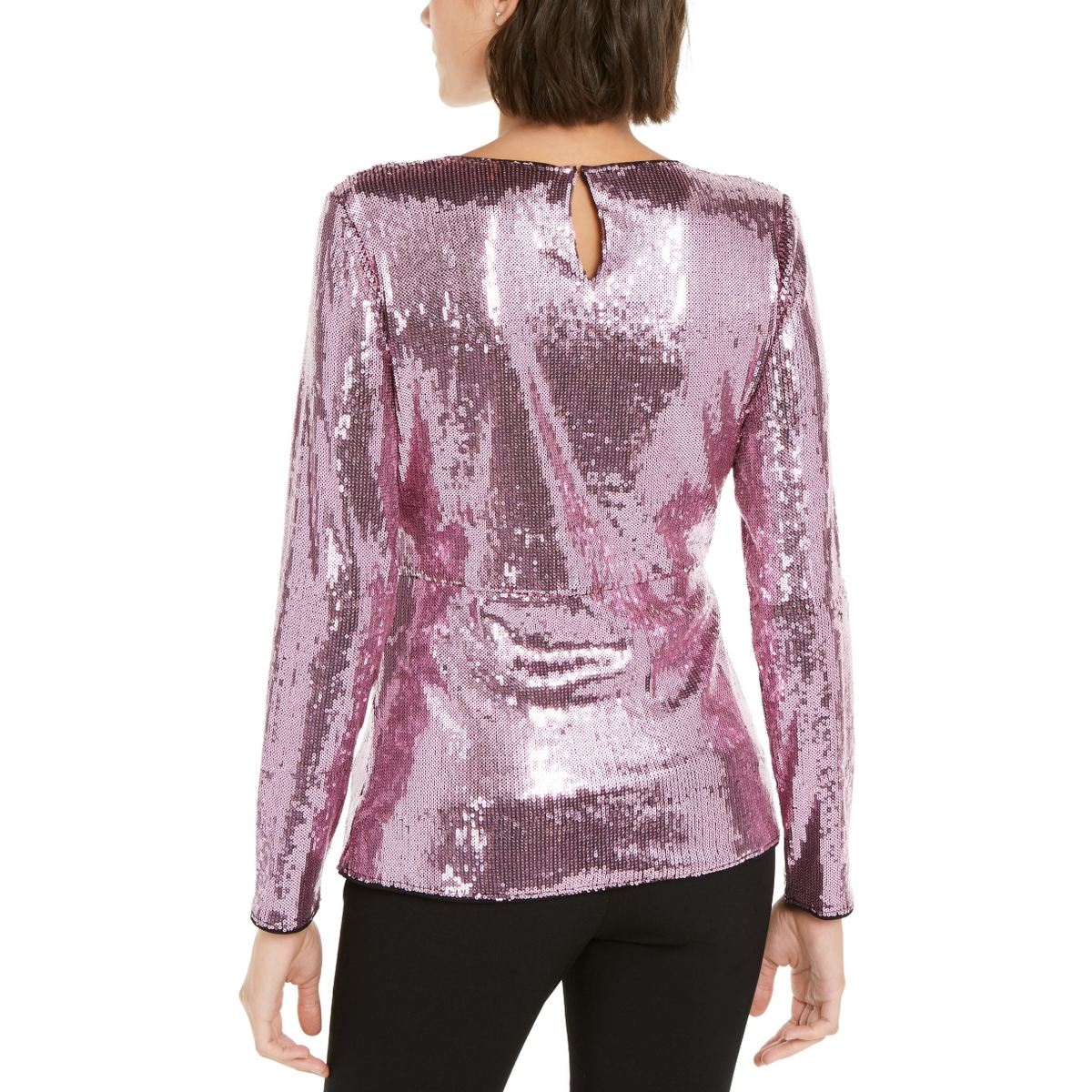 INC NEW Women/'s Twisted-front Sequined Party Blouse Shirt Top TEDO