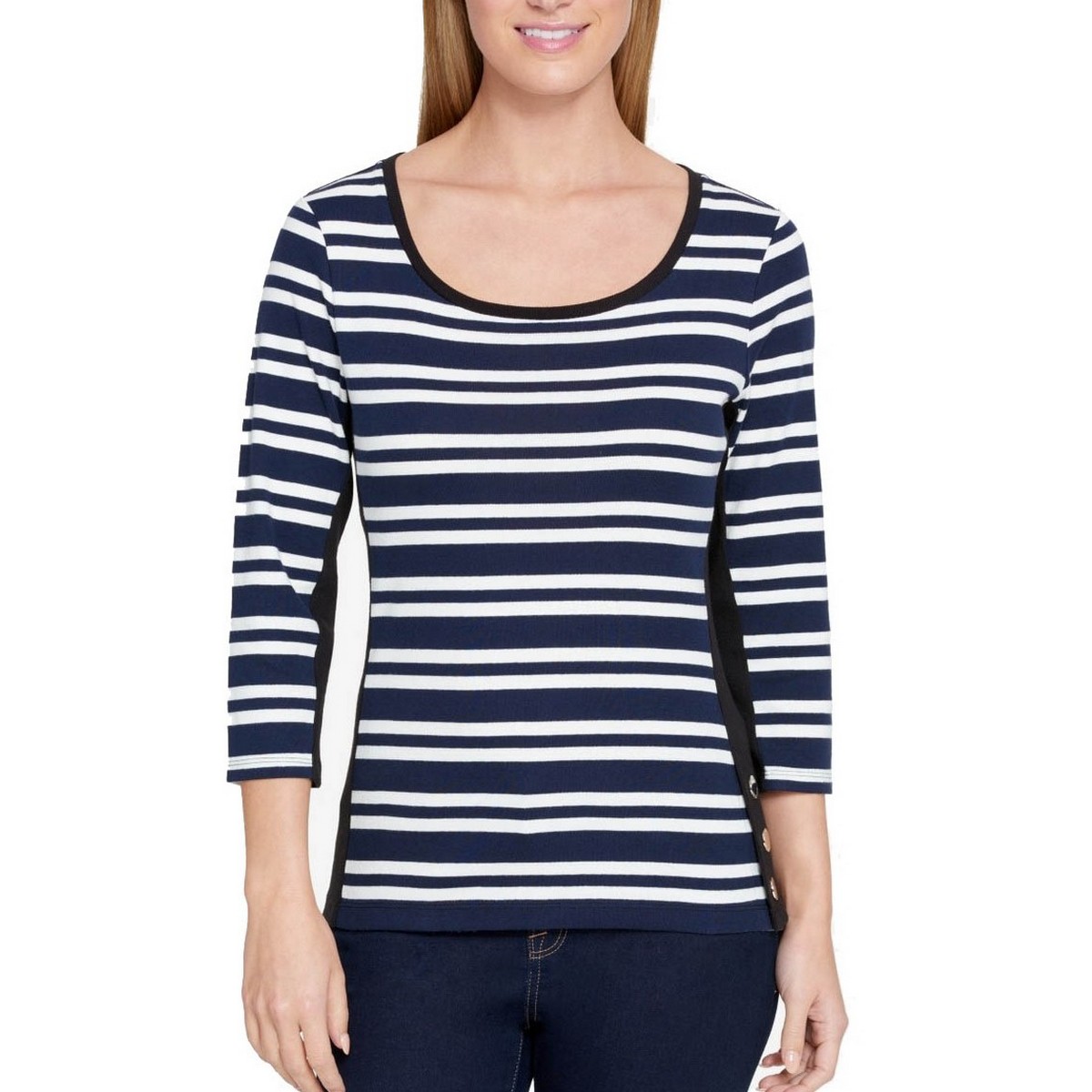 INC NEW Women/'s Long Sleeve Corset Front Casual Shirt Top TEDO