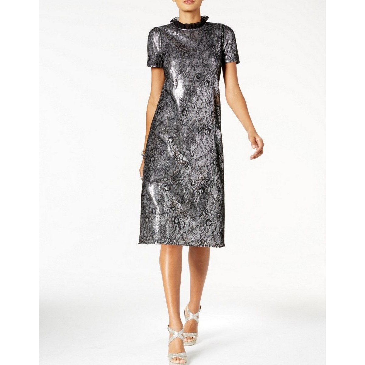 Silver Shift Dress