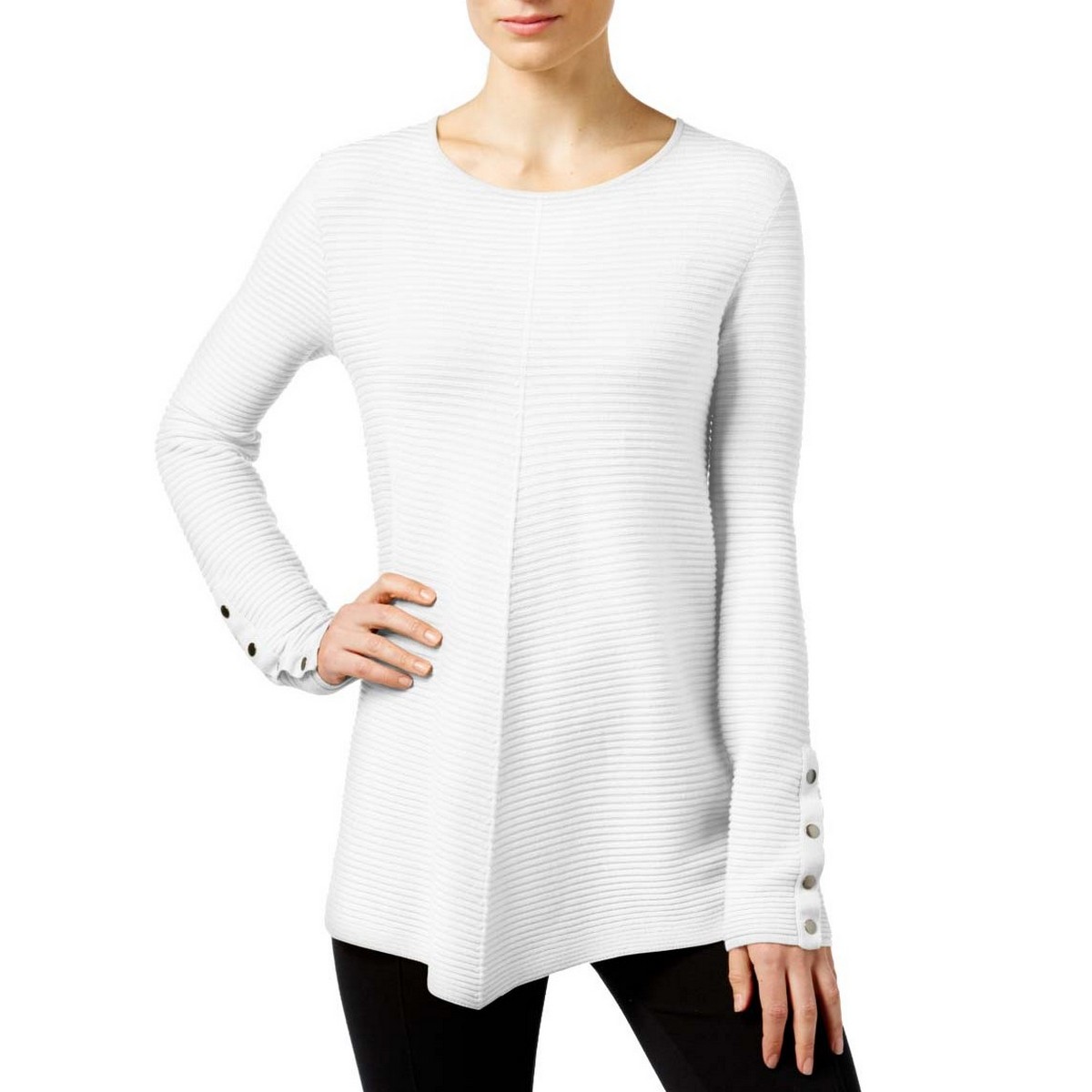 ALFANI NEU geripptes Damen-Pullover-Oberteil Rundhalsausschnitt TEDO - Bild 3 von 4