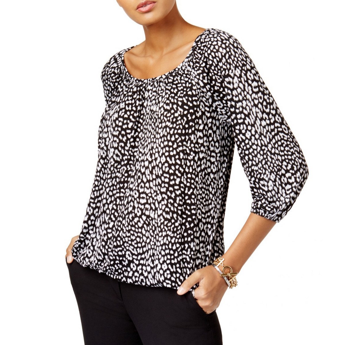 michael kors peasant blouse