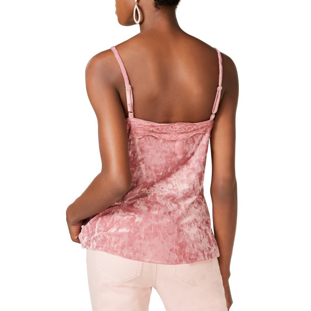 INC NEW Women/'s Velvet Lace-Trim Camisole Blouse Shirt Top TEDO
