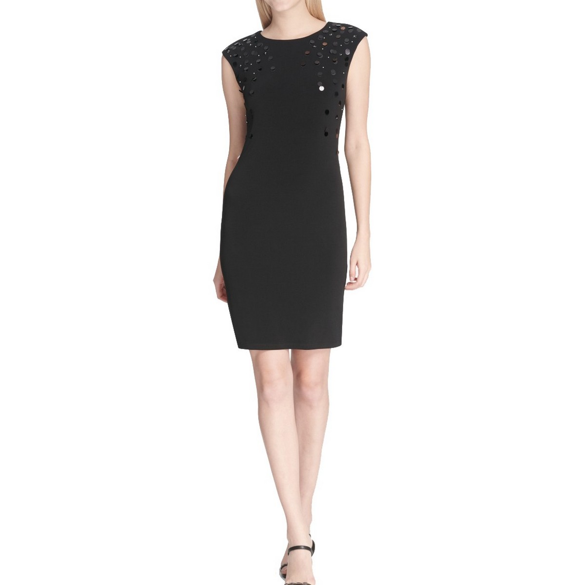 calvin klein cap sleeve sheath dress