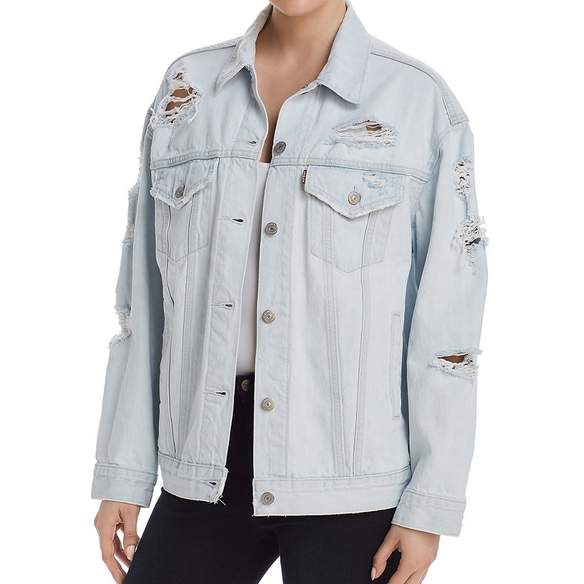 levi's distressed denim jacket