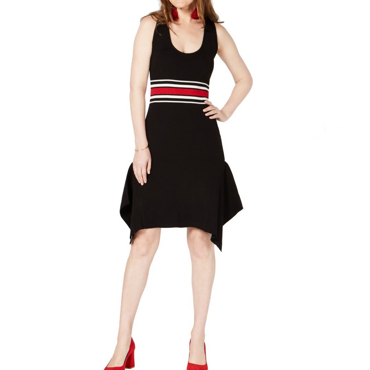 scoop neck sweater dress