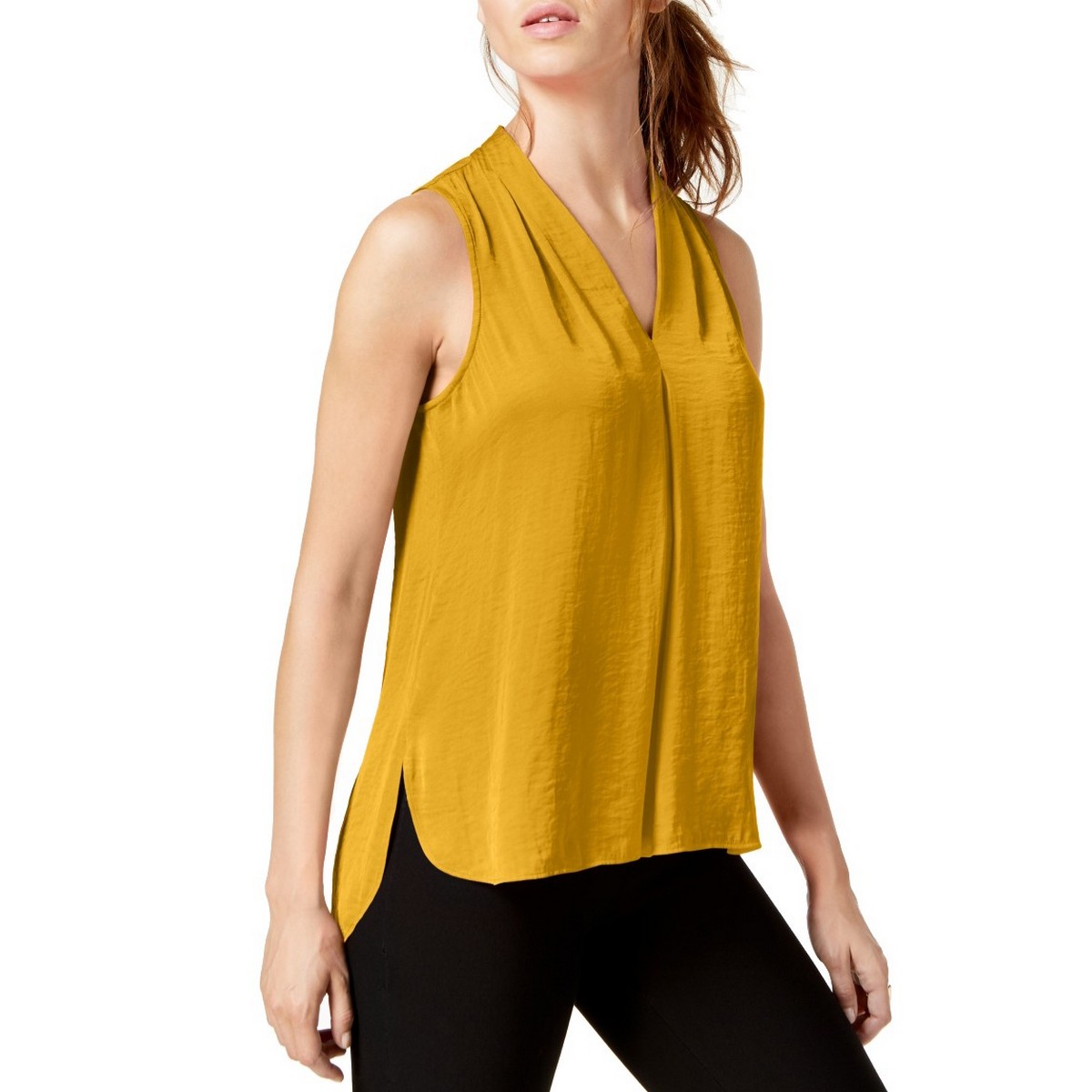 vince camuto inverted pleat top