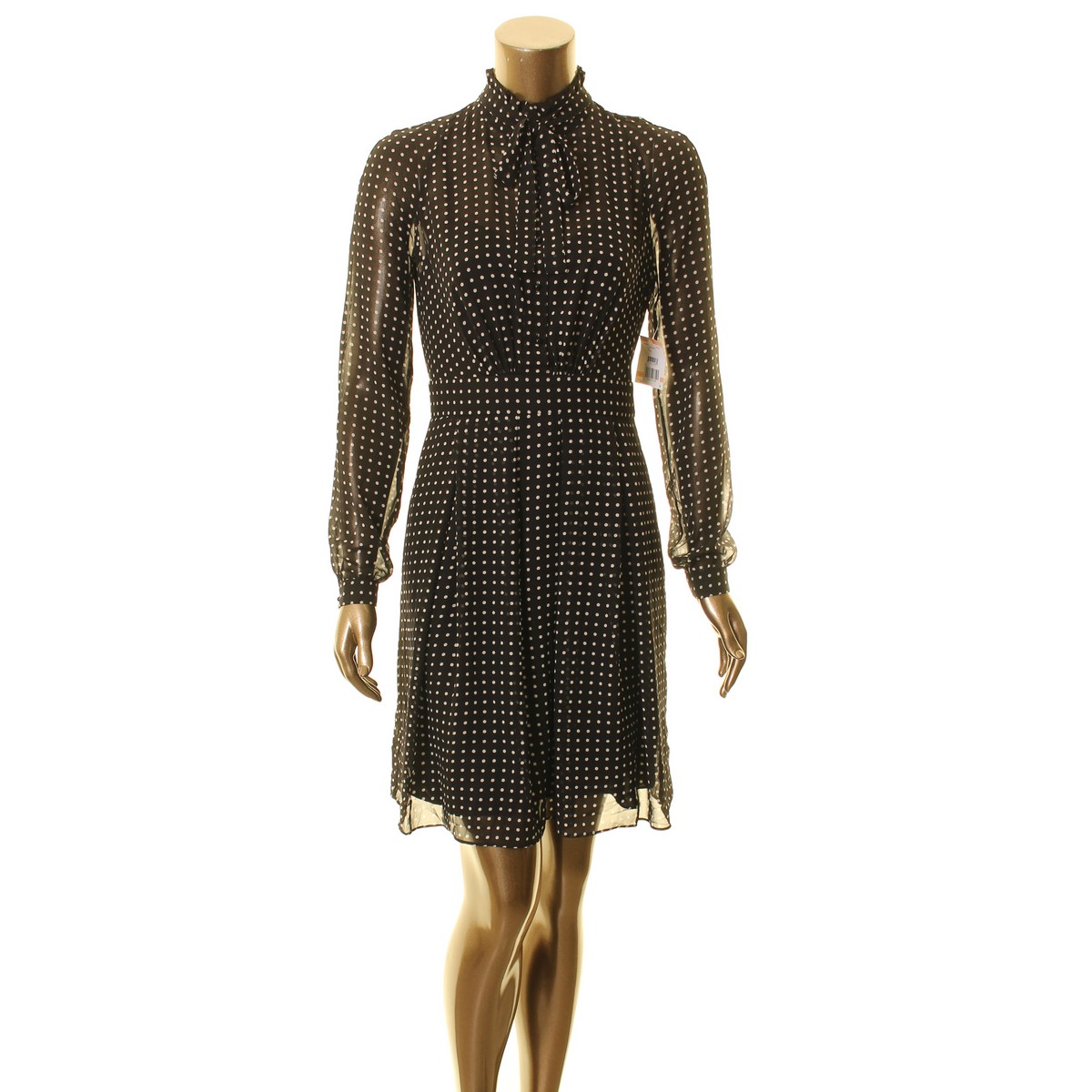 anne klein polka dot fit & flare dress