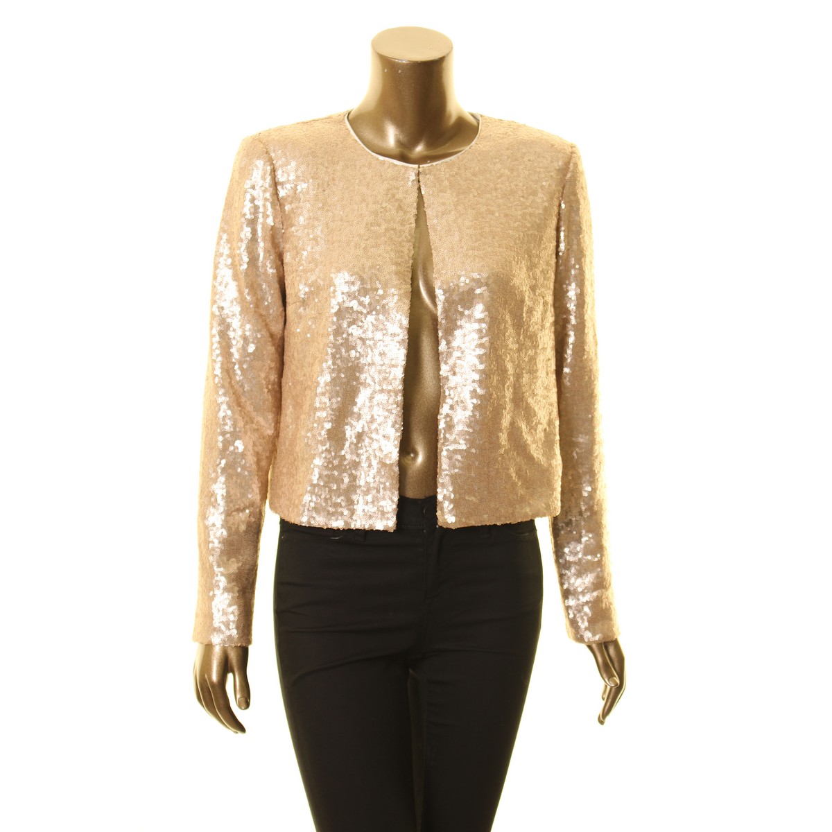 ZOE BY RACHEL ZOE Women's Blush Sequined Long Sleeve Blazer Jacket Top M TEDO | eBay