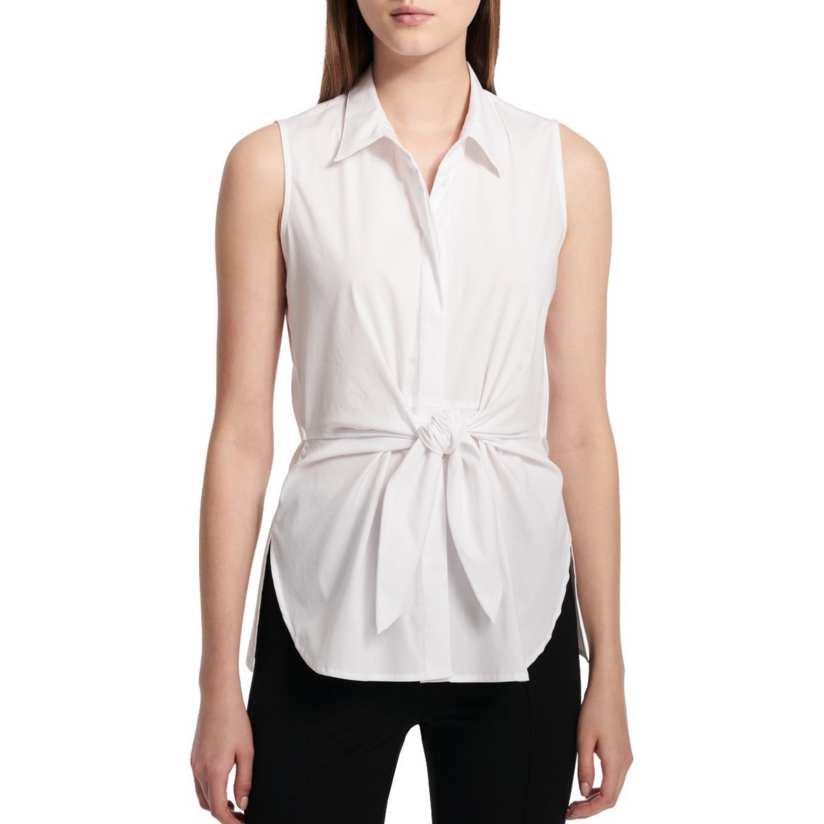 calvin klein tie front blouse