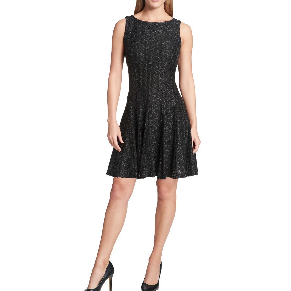 tommy hilfiger lace fit and flare dress