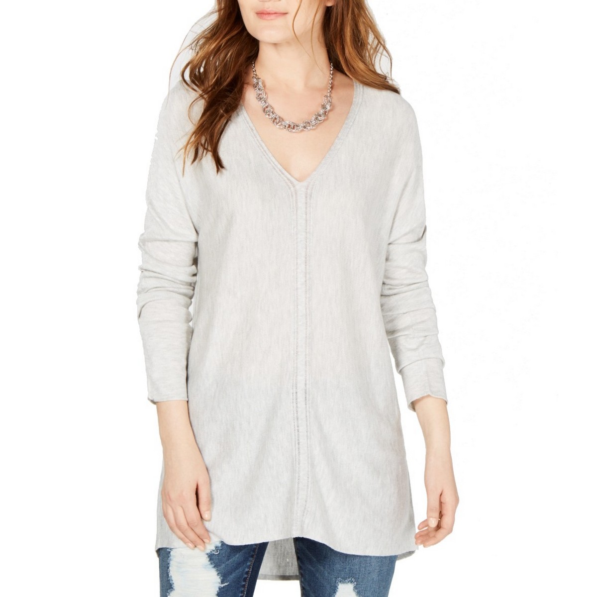 INC NEW Women's High-low Hem Tunic V-Neck Sweater Top TEDO - Picture 7 of 11