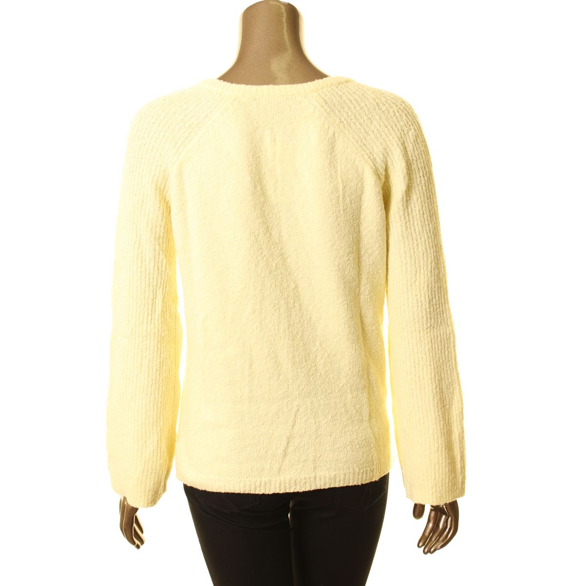 INC NEW Women's Textured Boucle-knit Bell-sleeve V-Neck Sweater Top TEDO