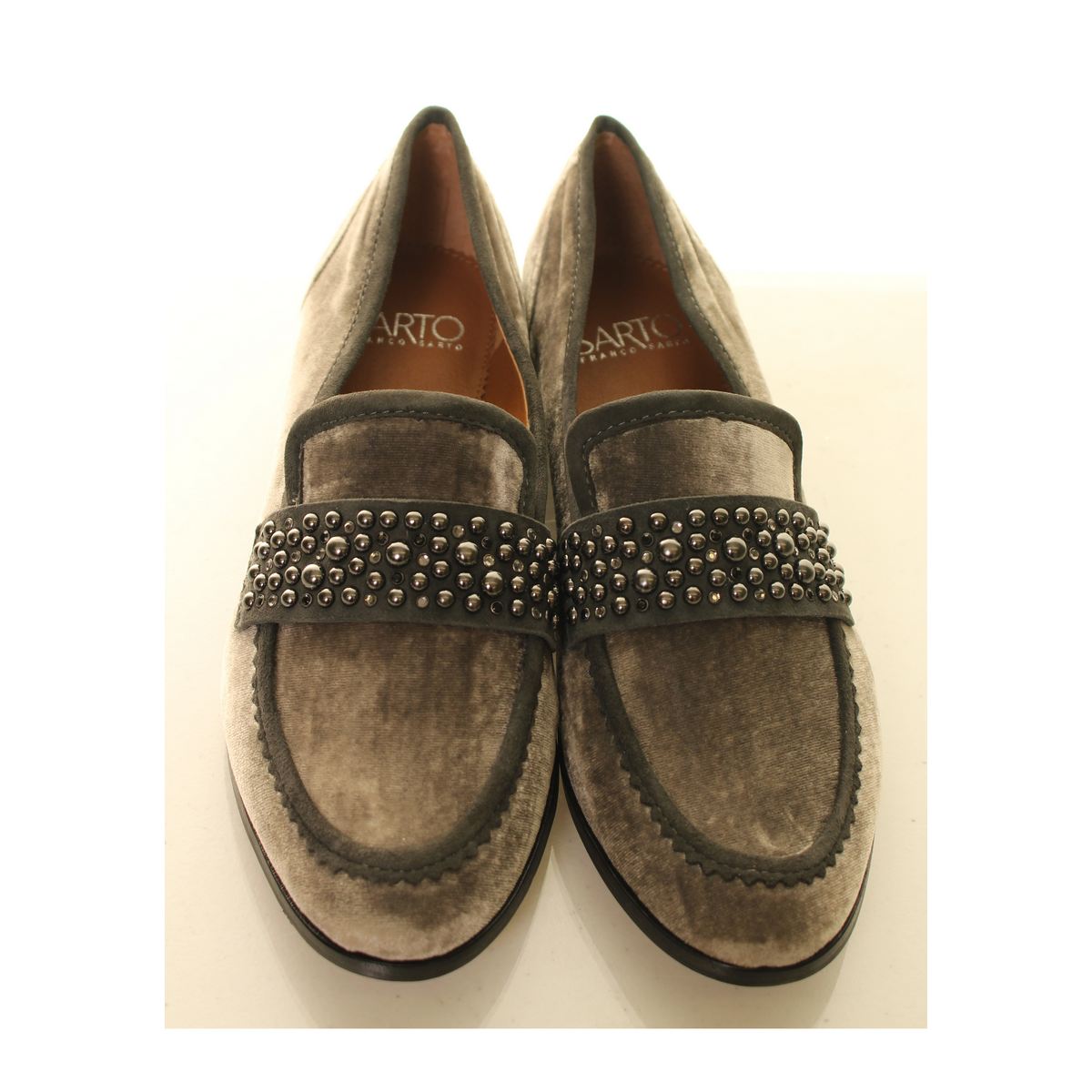 Mocasines planos para mujer SASTO BY FRANCO SASERTO Johanna de terciopelo TEDO - Imagen 7 de 12