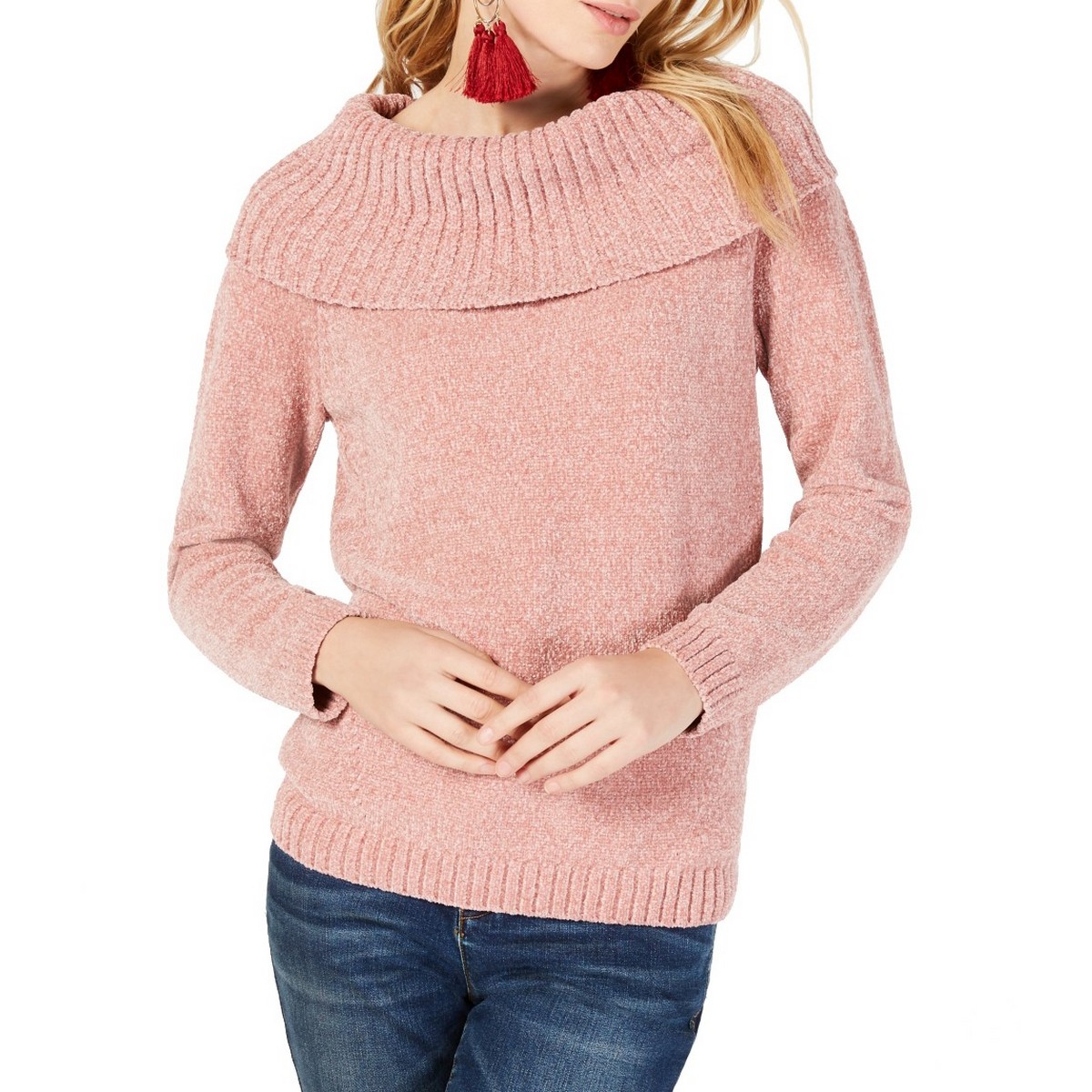 Chenille cowl 2025 neck sweater