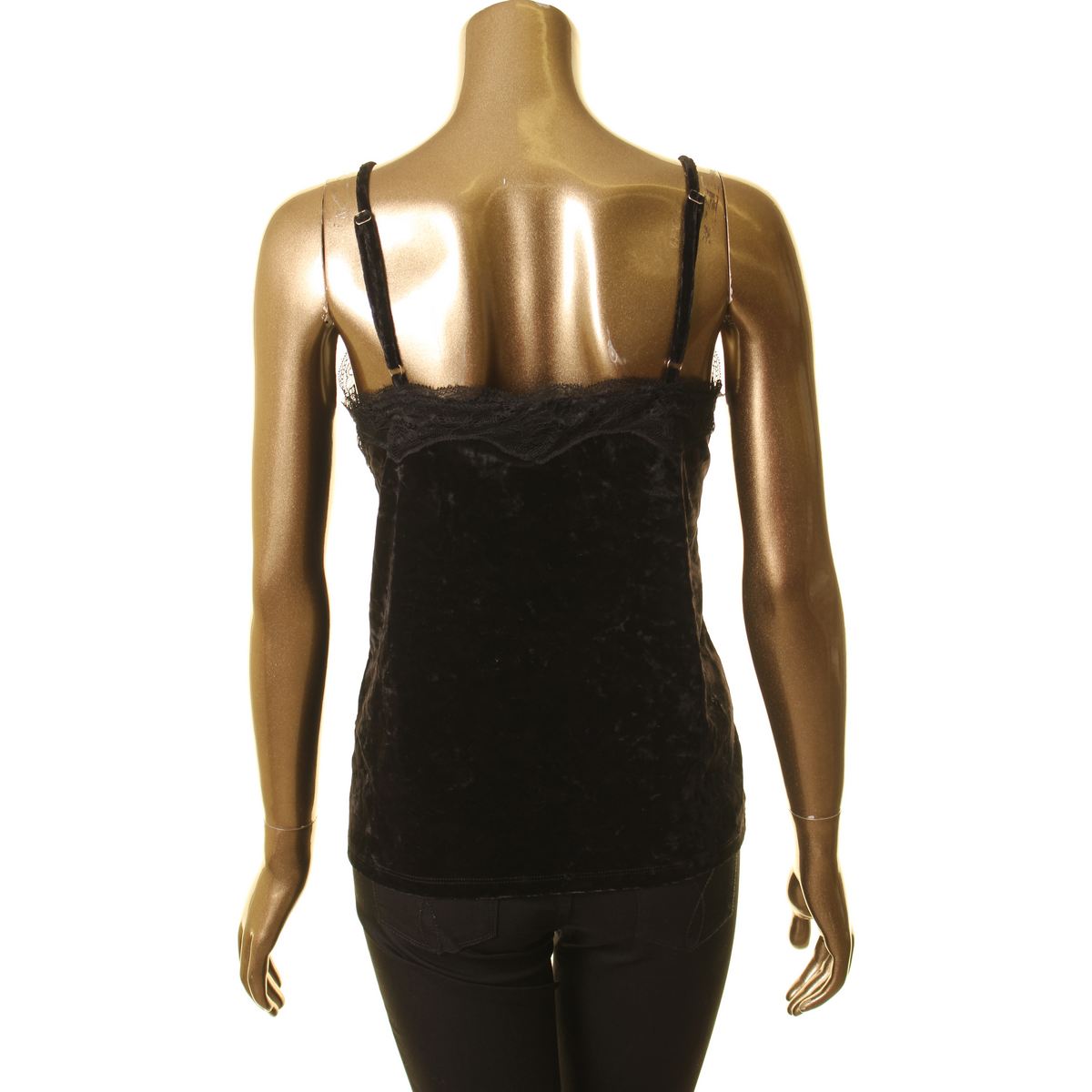 INC NEW Women/'s Velvet Lace-Trim Camisole Blouse Shirt Top TEDO
