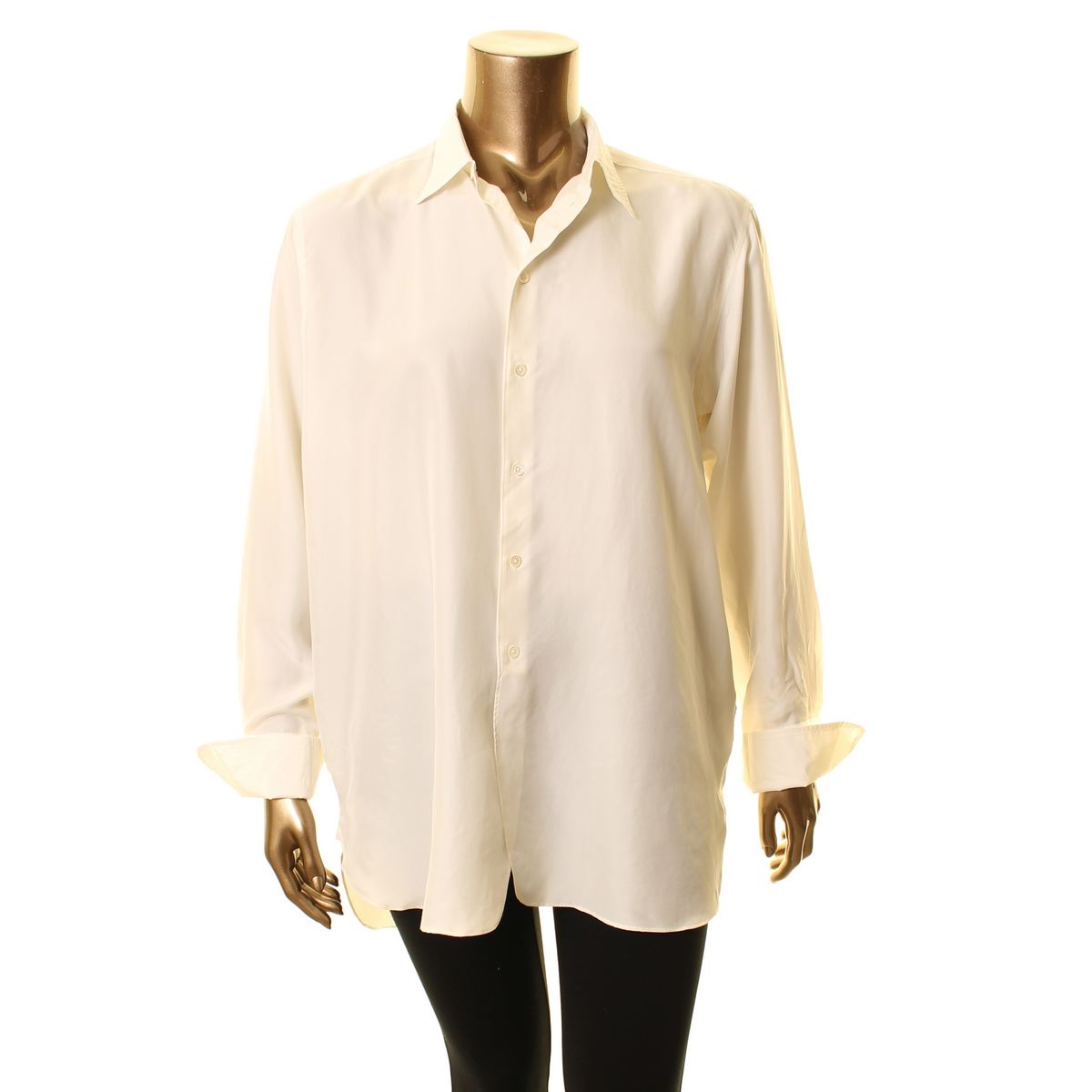 ralph lauren white button down shirt women's