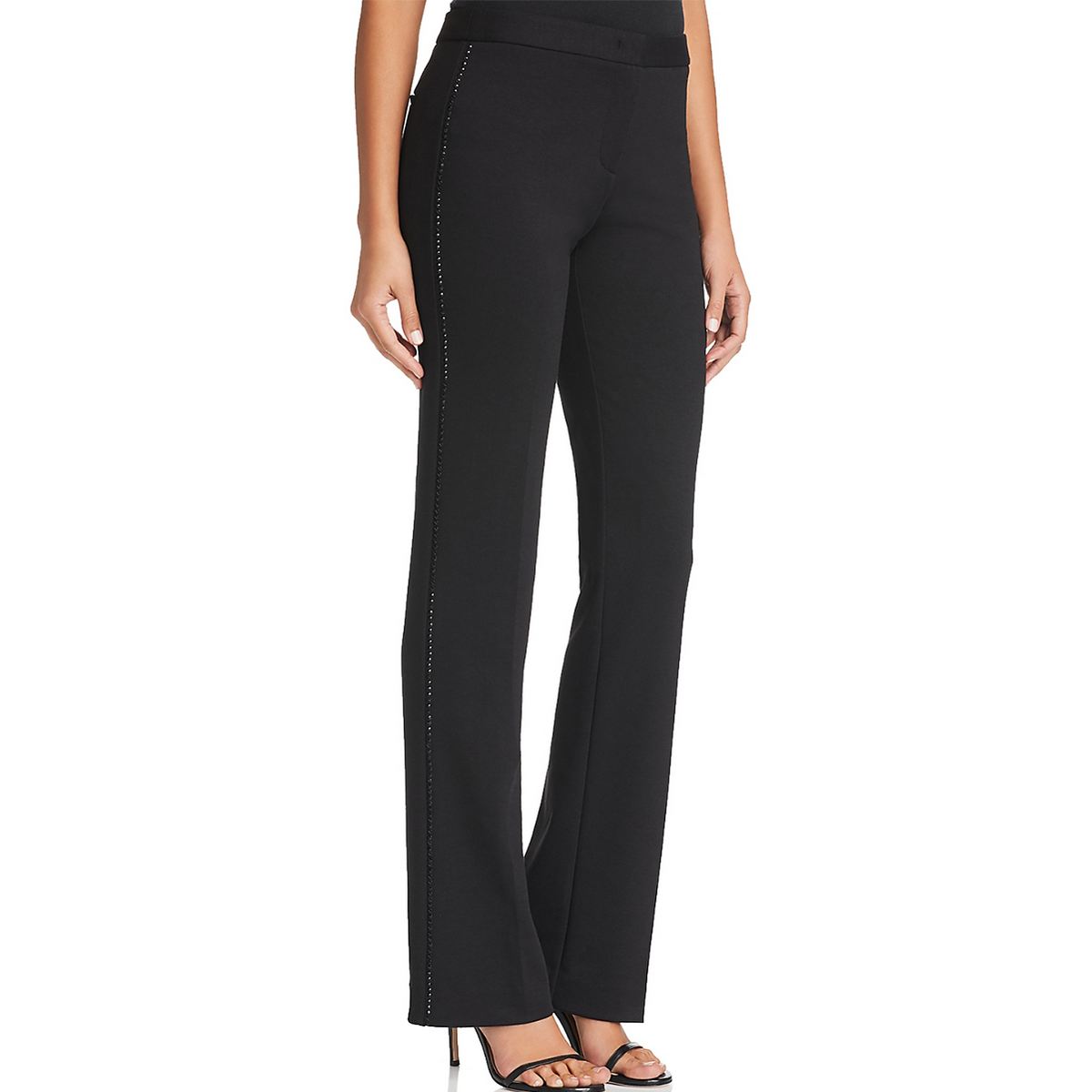 LE GALI NEW Women's Black Albina Rhinestone-trim Casual Pants 6 TEDO | eBay