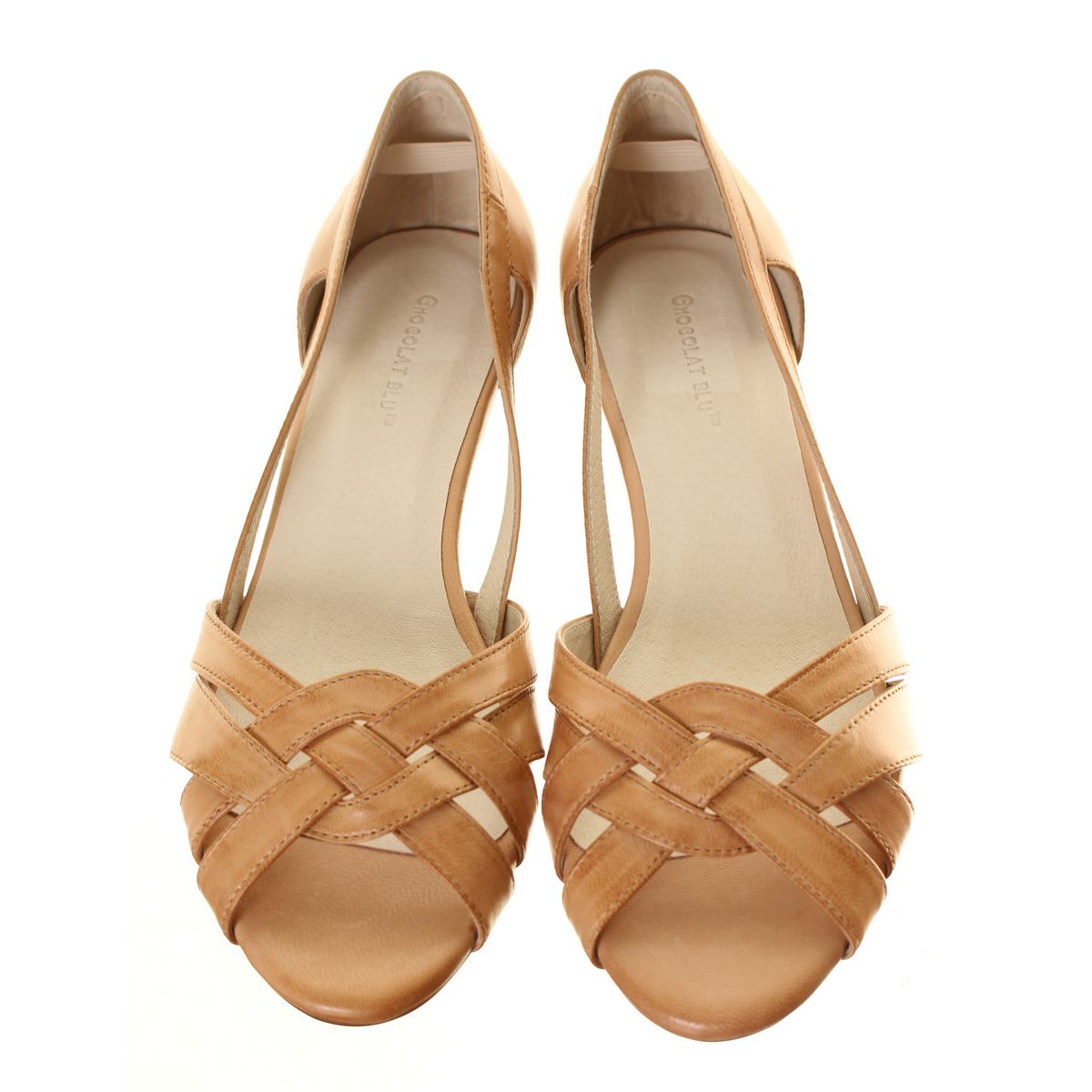NUEVO CHOCOLATE BLU Sandalias para mujer Crisscross Gilly Punta Abierta Zapatos TEDO - Imagen 7 de 13
