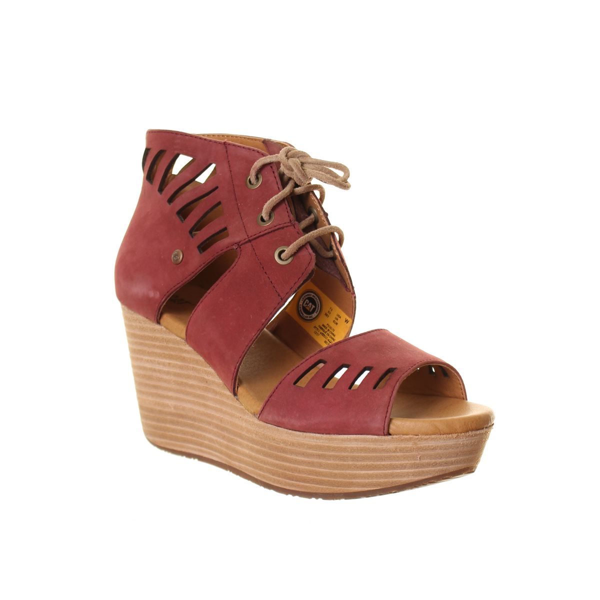 CAT-CATERPILLAR NUEVAS Para mujeres Alma Recorte Cuero Cuña Sandalias Zapatos TEDO - Imagen 9 de 11
