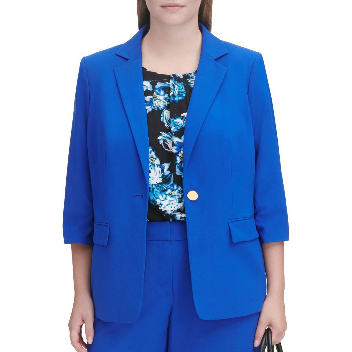CALVIN KLEIN Women's Plus 3/4 Sleeve Single Button Blazer Jacket Top 22W  TEDO 192351161469 | eBay