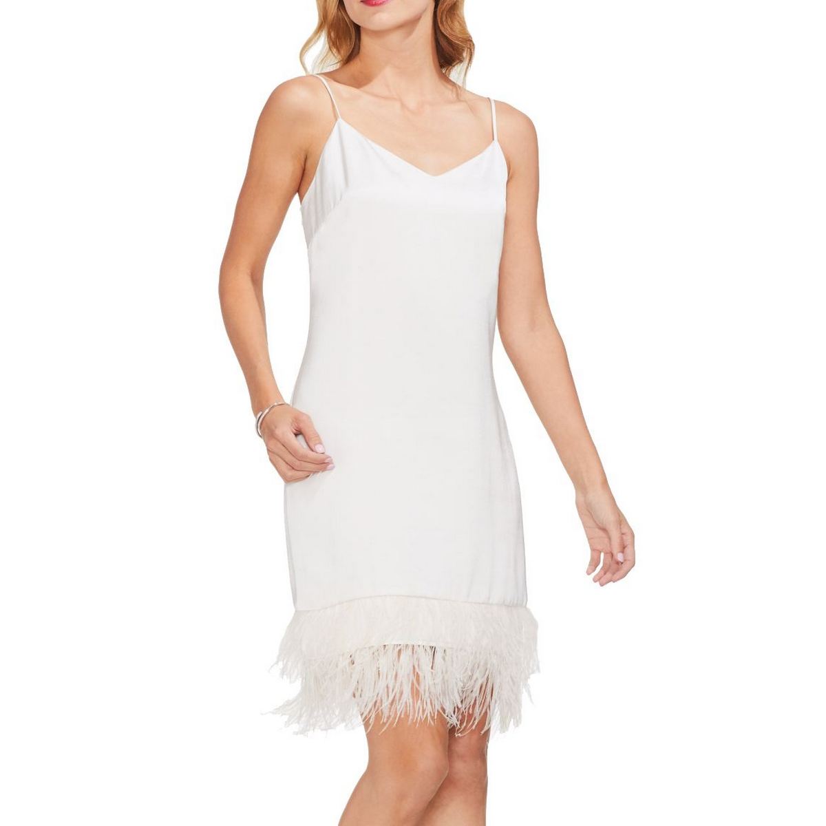 vince camuto feather dress