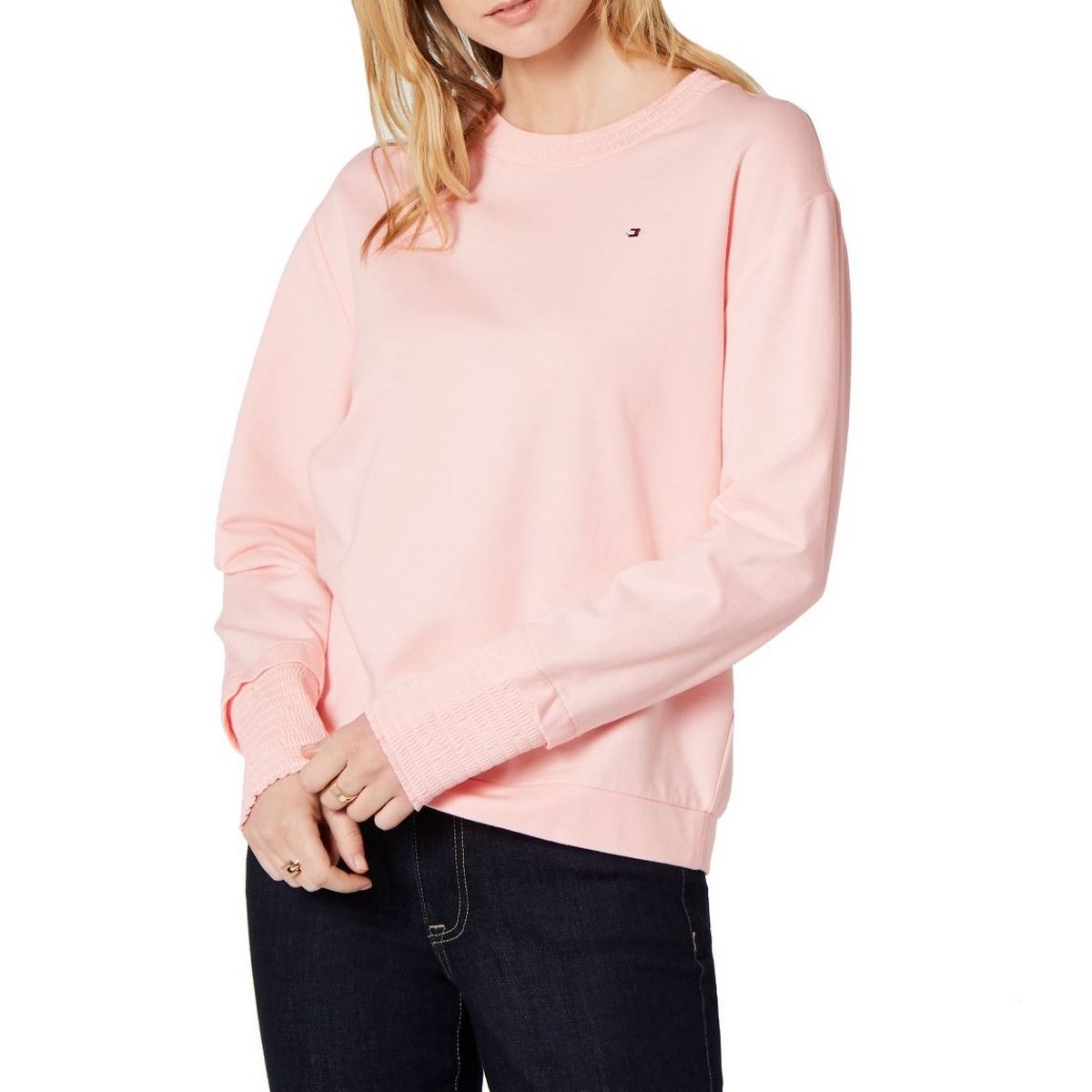 tommy hilfiger women's pink sweatshirt