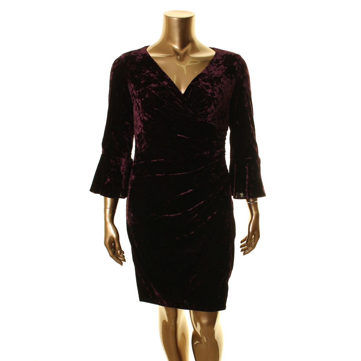 ralph lauren red velvet dress