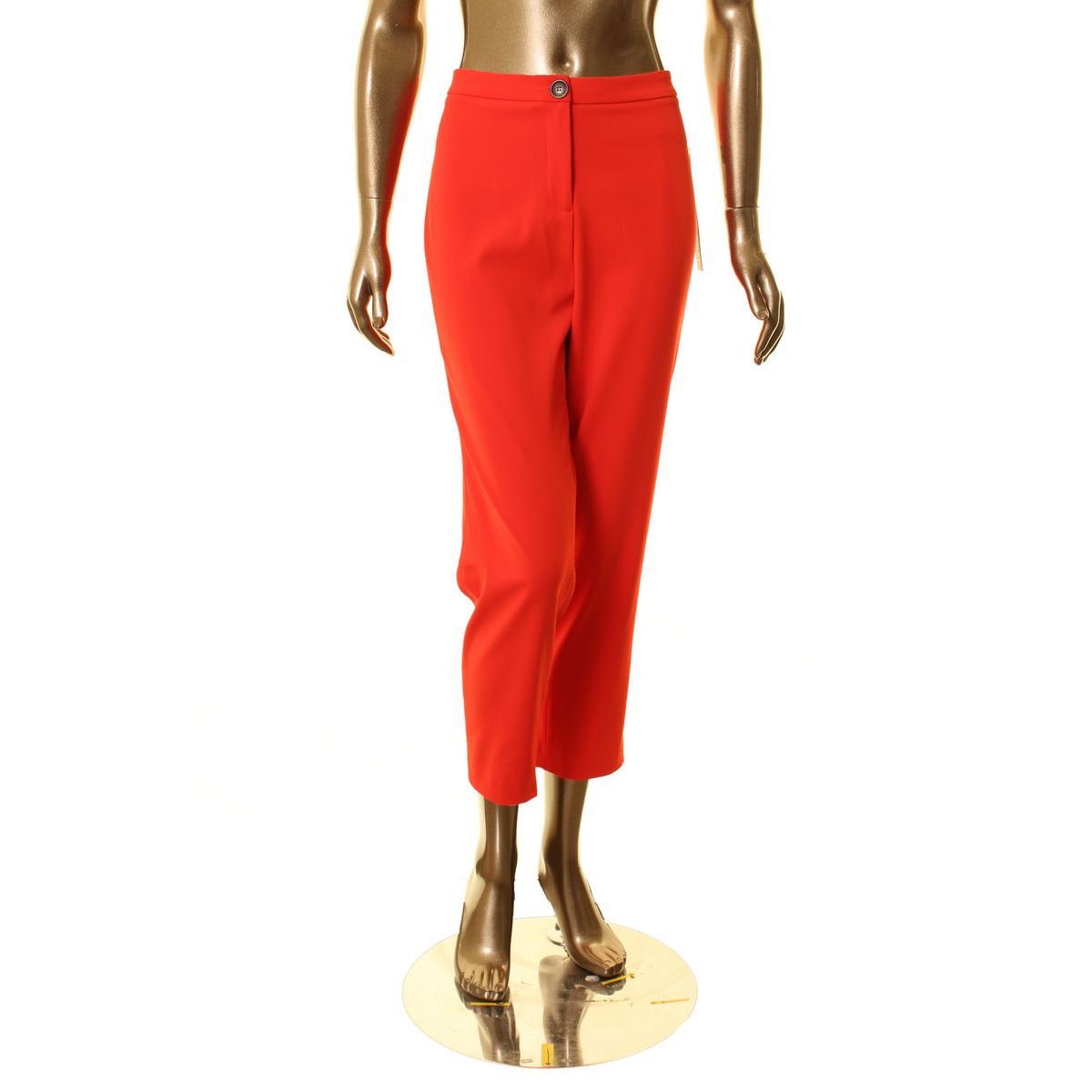 BADGLEY MISCHKA NEW Women's Solid Flat Front Tapered Casual Pants TEDO - Picture 5 of 6