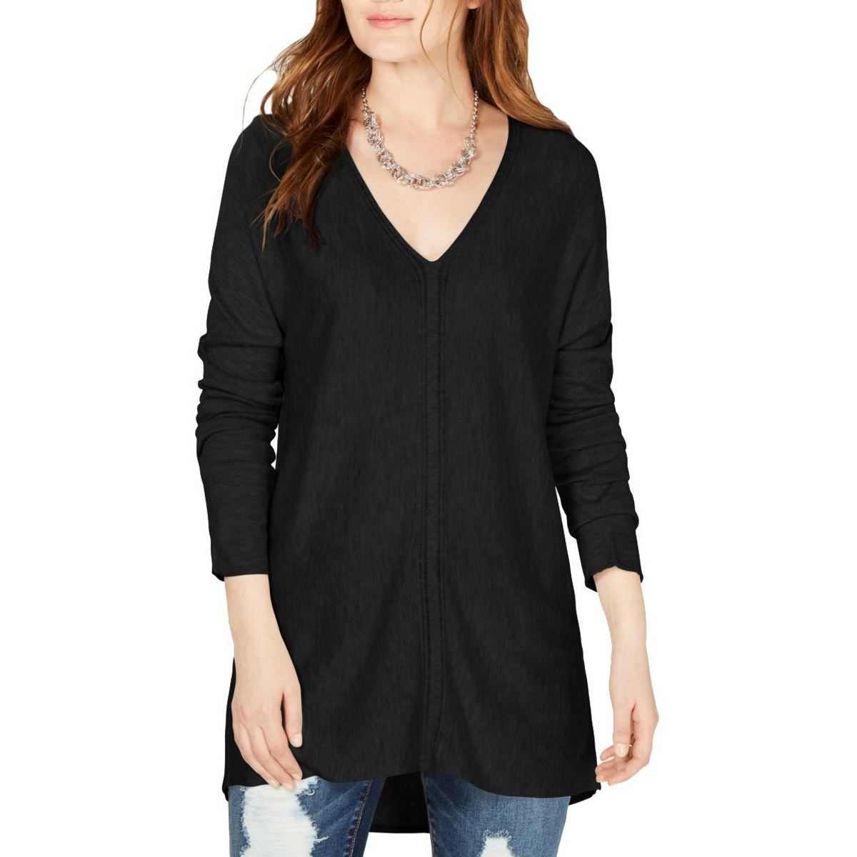 INC NEW Women's High-low Hem Tunic V-Neck Sweater Top TEDO - Picture 9 of 11