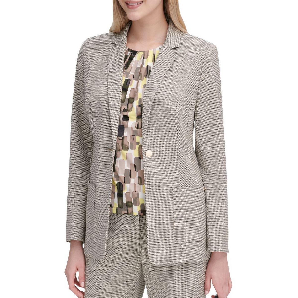calvin klein one button blazer