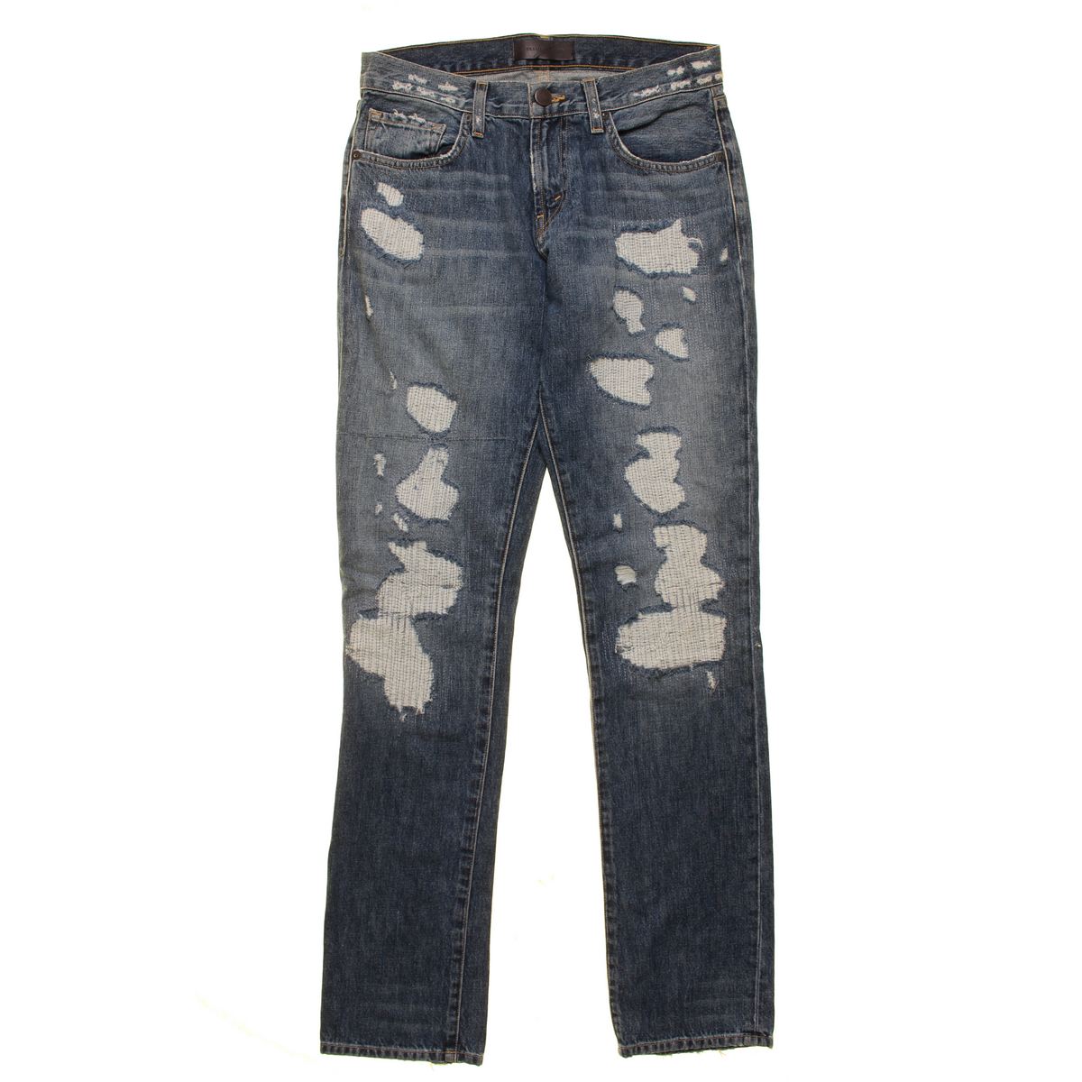 JEANASIS - nnn J BRAND NEW Men's Indigo Destructed Blaze Straight Leg Jeans