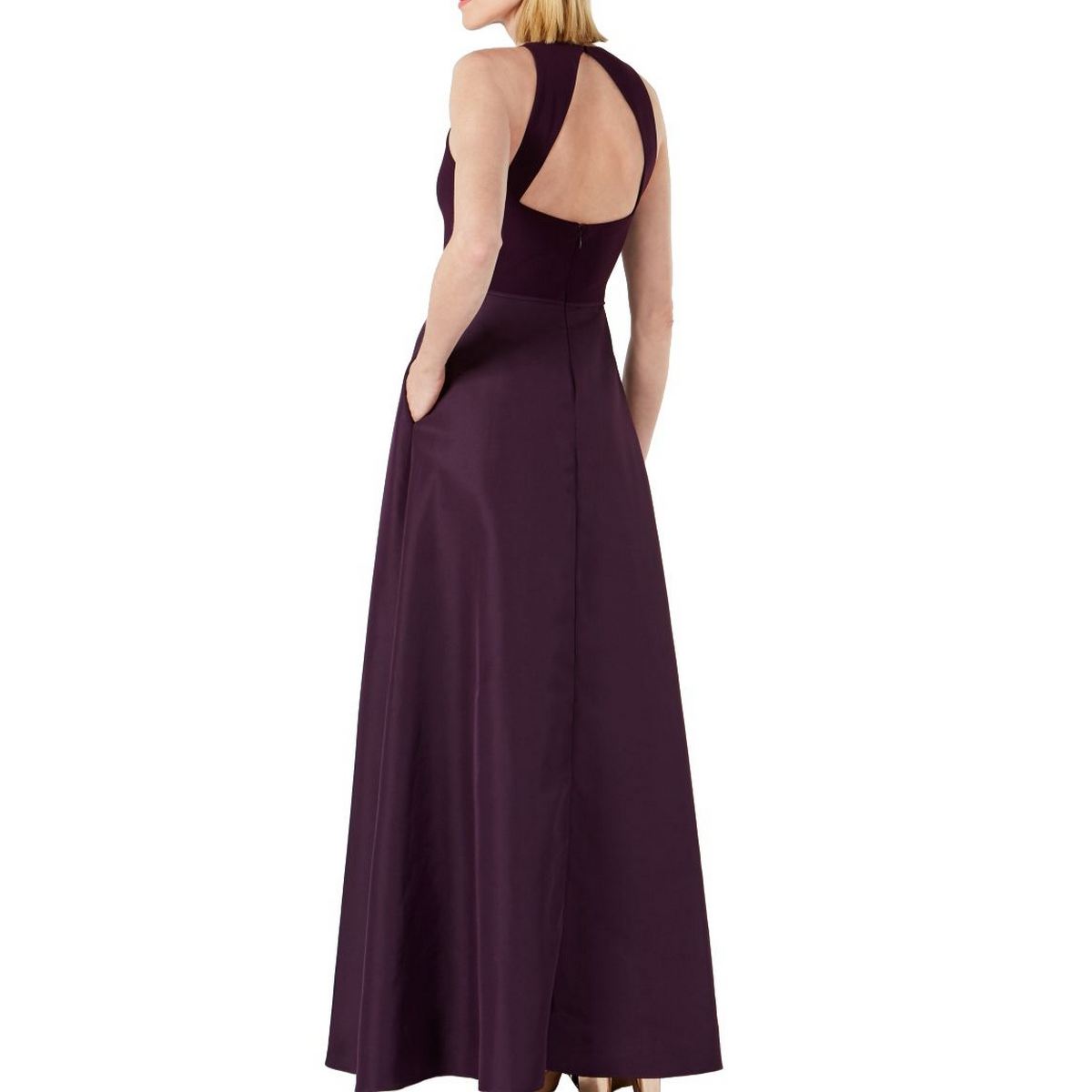 ADRIANNA PAPELL NEU Damen Neckholder Jersey Taftkleid Kleid TEDO - Bild 7 von 7