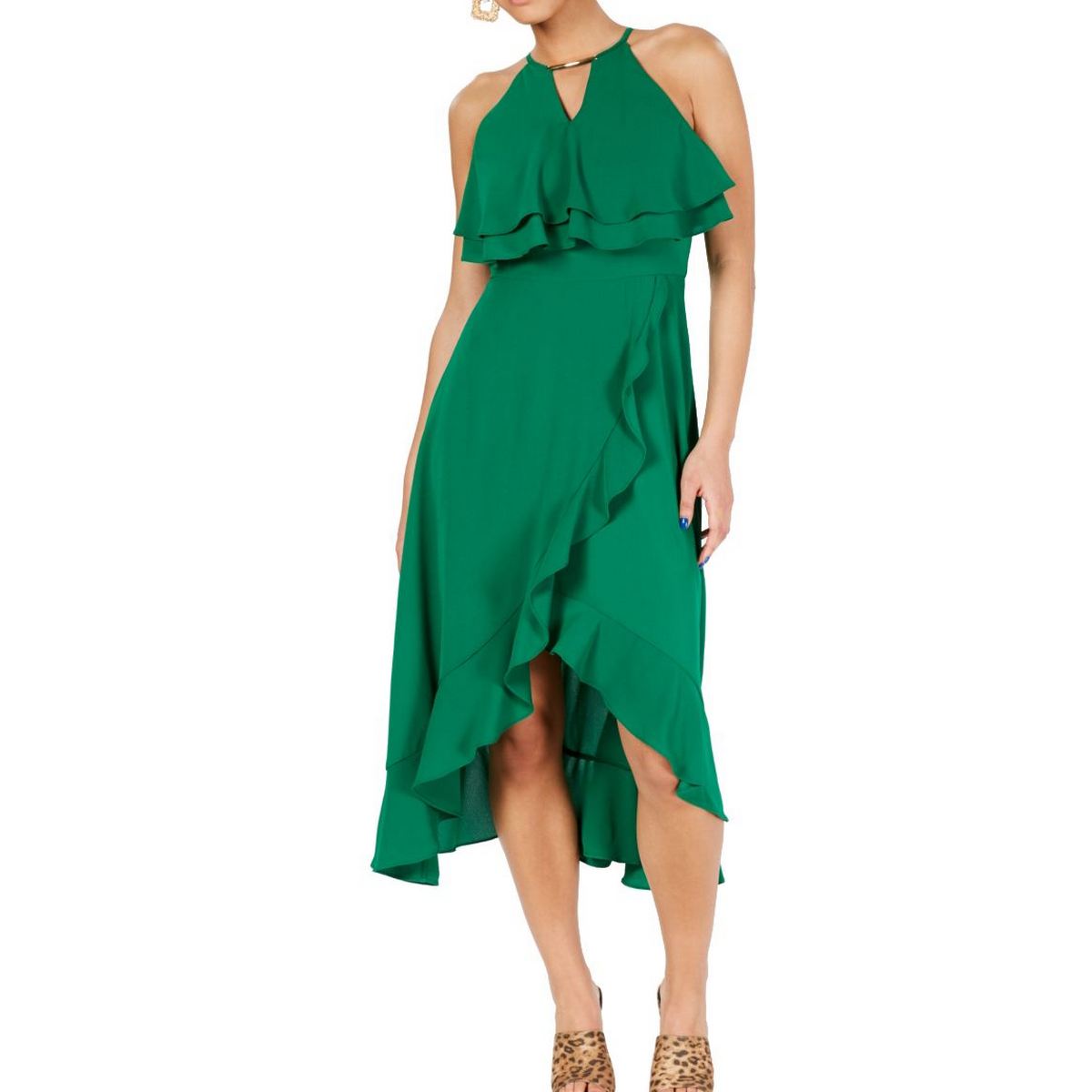 Kensie ruffle sale popover dress