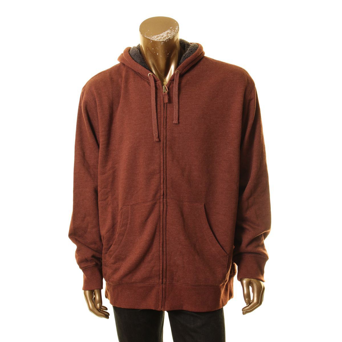 heathered sherpa hoodie