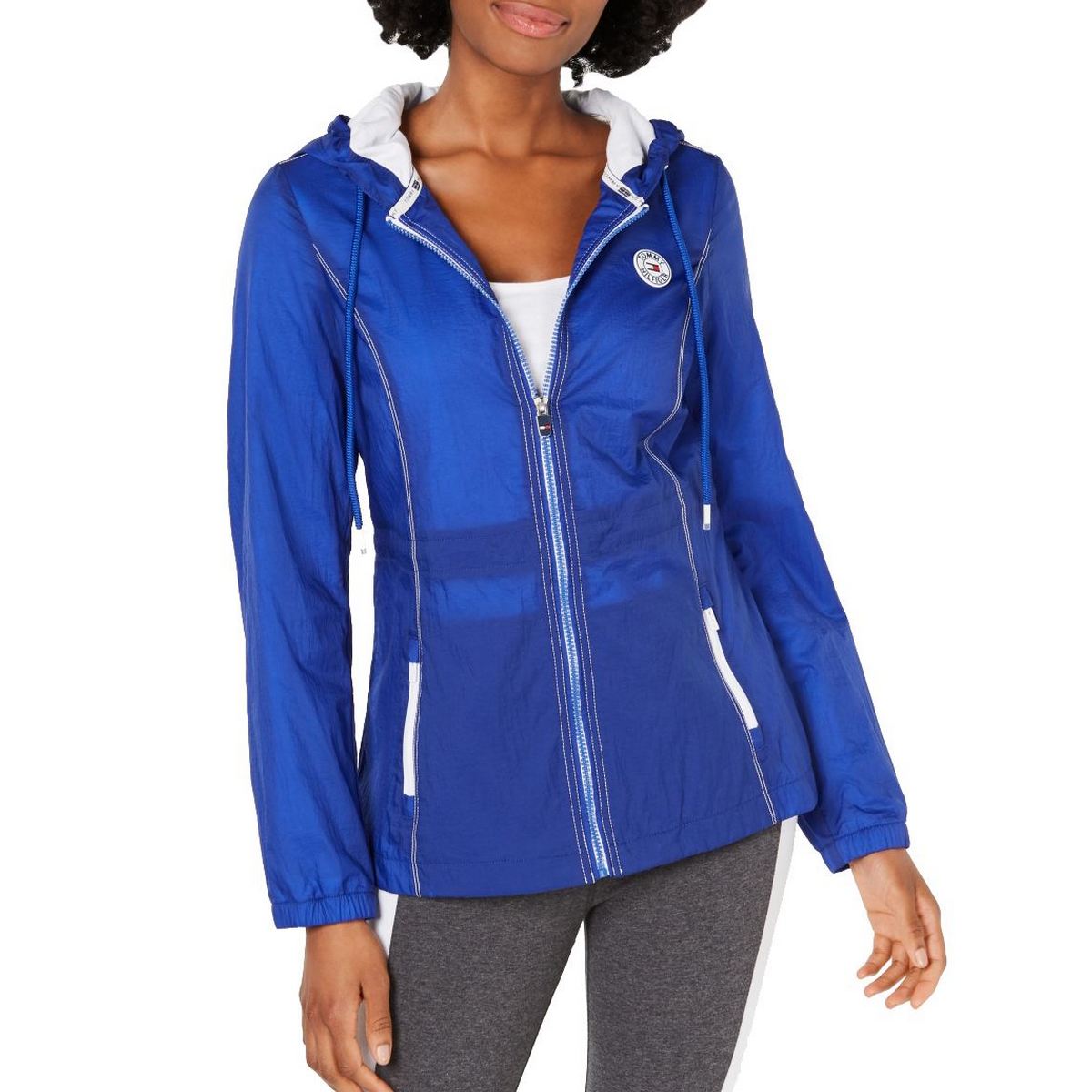 Mail Londen Ongelijkheid Tommy Hilfiger Womans Medium Sport Hooded Jacket Lapis Blue for sale online  | eBay