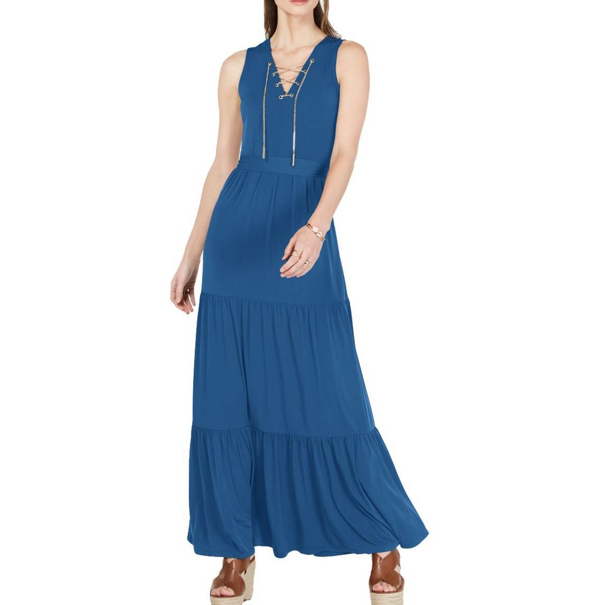 Michael kors chain sales lace up maxi dress