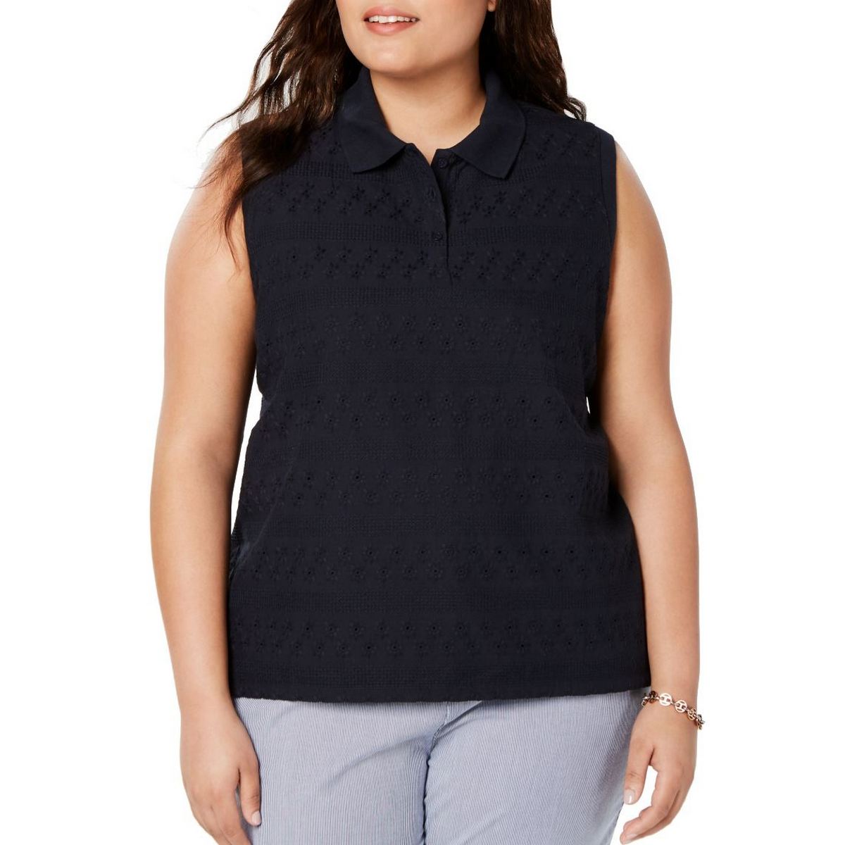 tommy hilfiger lace polo shirt