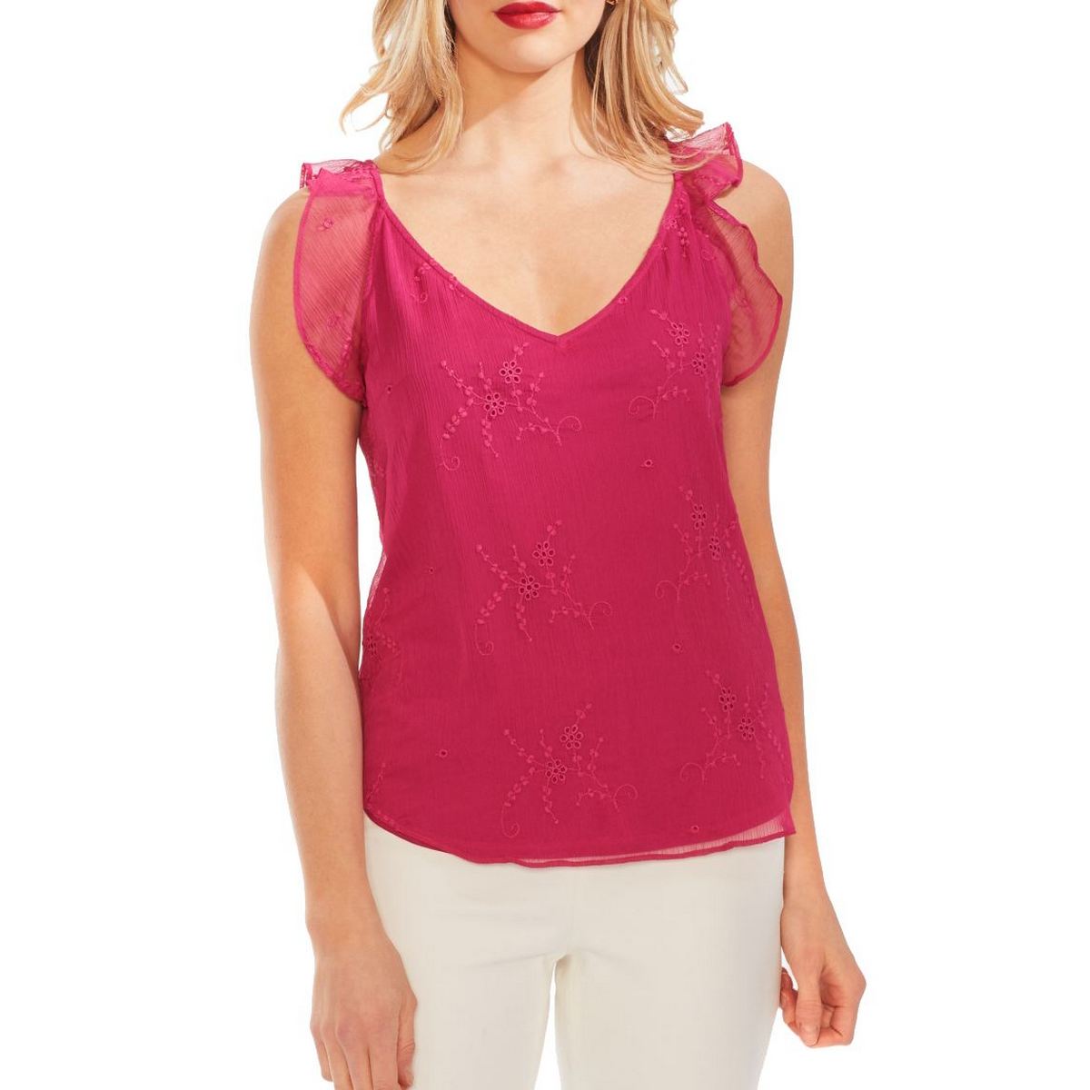 vince camuto pink blouse