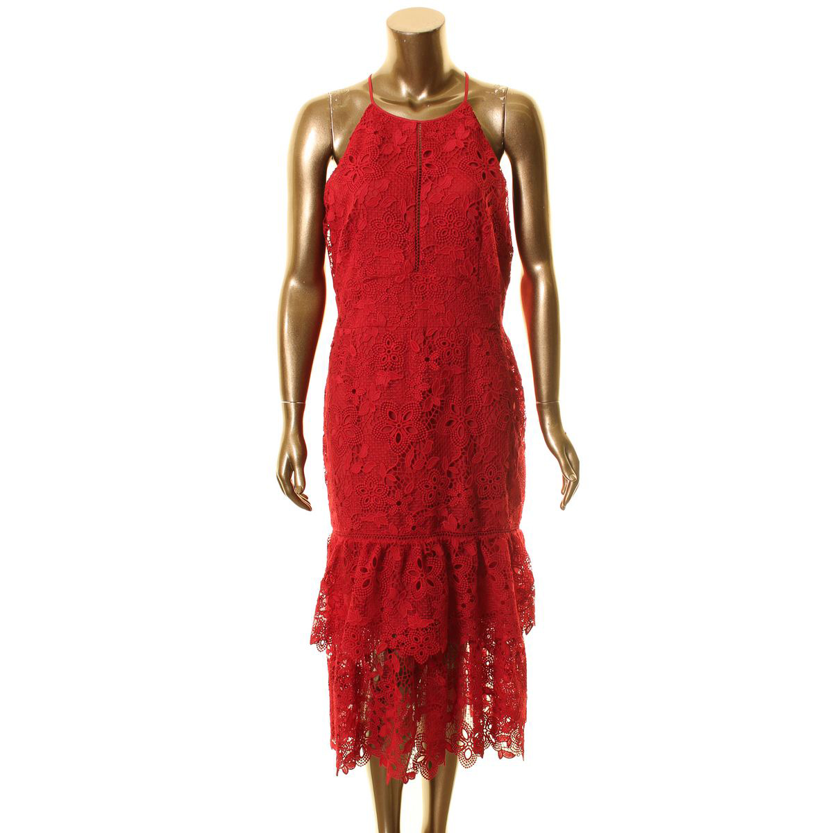 rachel zoe red lace dress