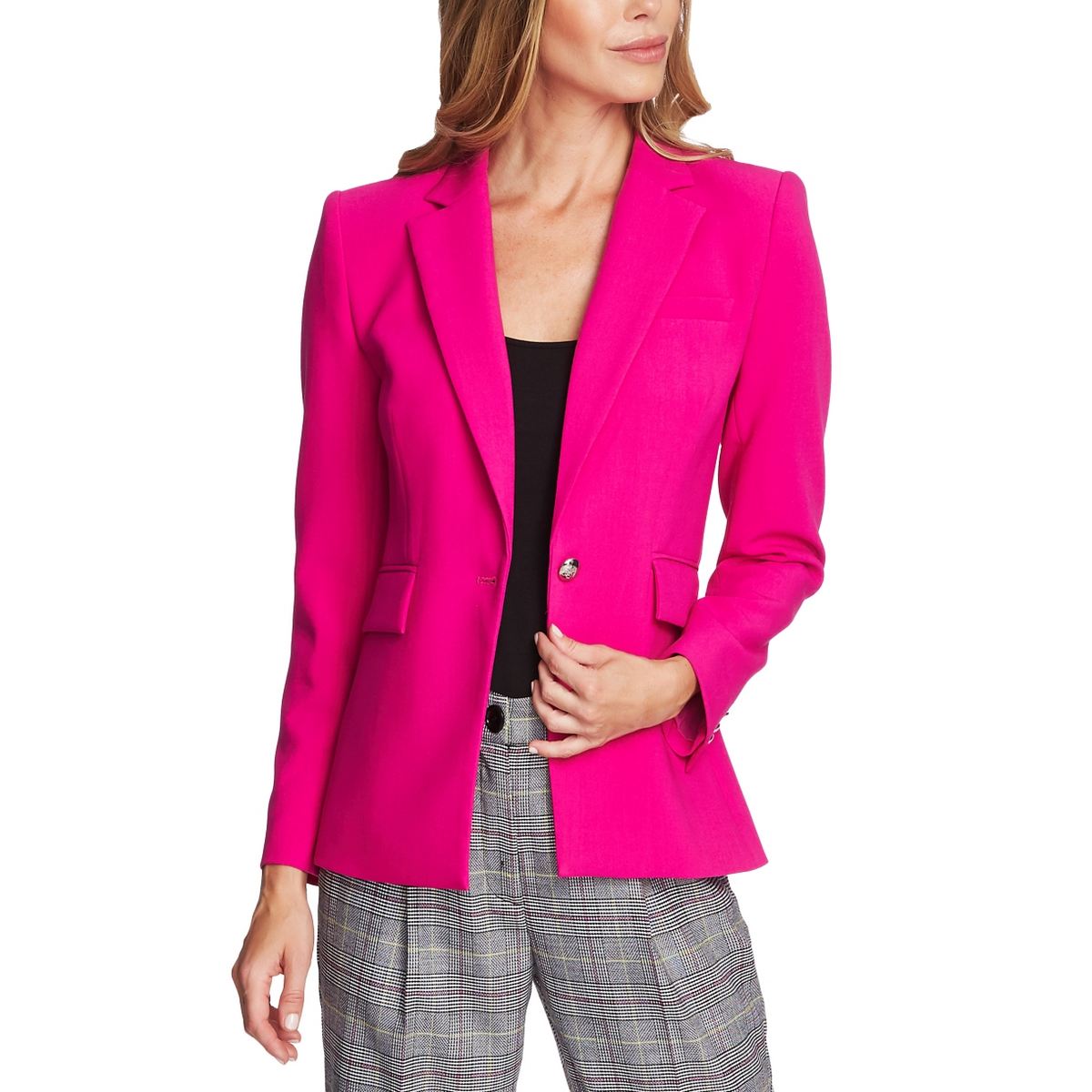VINCE CAMUTO NEW Women's Pink Shock Notch-collar Lined Blazer Jacket ...