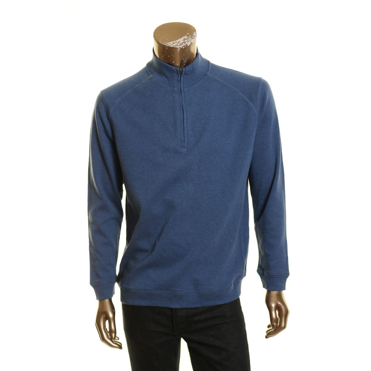 KIRKLAND SIGNATURE NEW Men's Cotton 1/4 Zip Pullover Sweatshirt TEDO