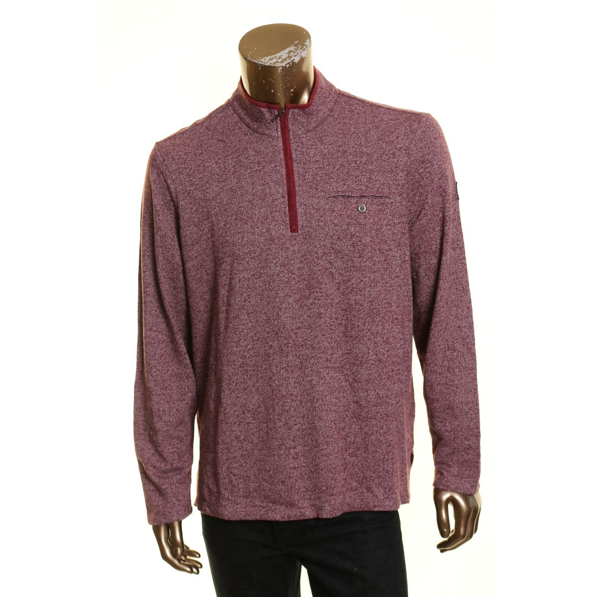 VERTICAL COMSTOCK Men's Marled-knit French Terry Pullover Sweatshirt TEDO - Picture 9 of 10