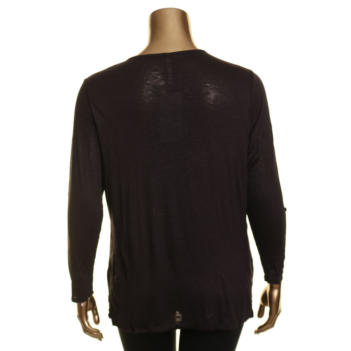 LEO & NICOLE Women's Striped Split-neck Tee Casual Shirt Top TEDO - Picture 6 of 8