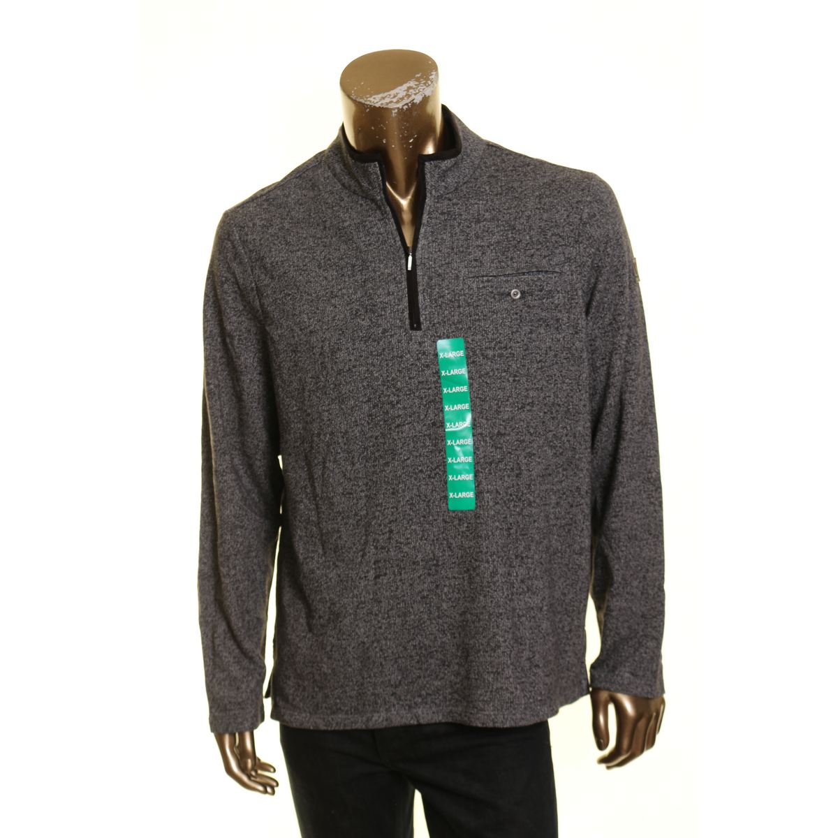 VERTICAL COMSTOCK Men's Marled-knit French Terry Pullover Sweatshirt TEDO - Picture 7 of 10
