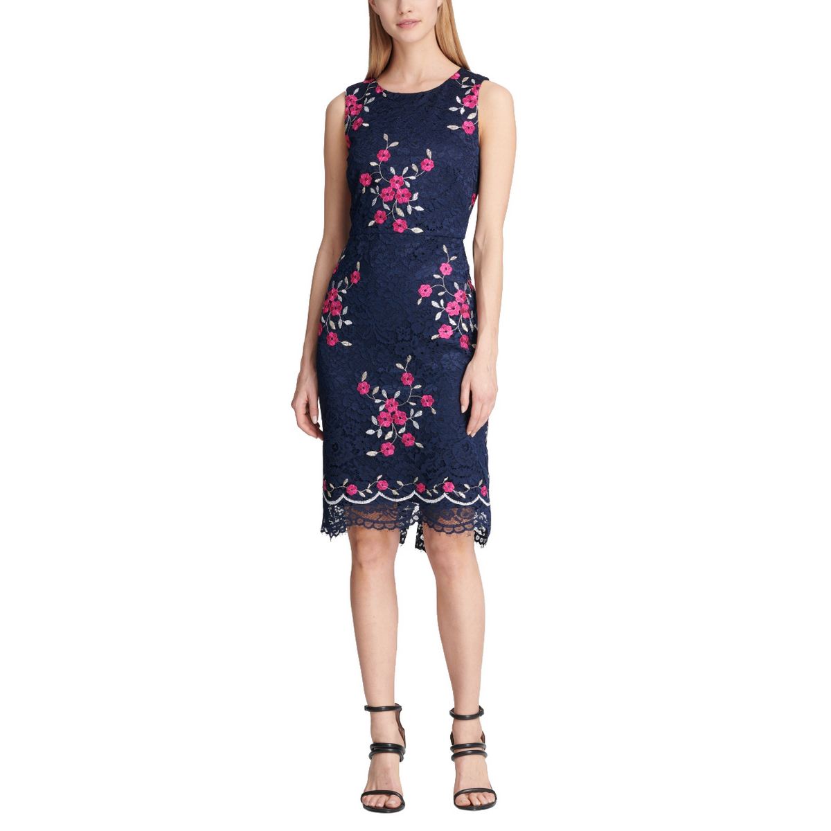 dkny embroidered dress