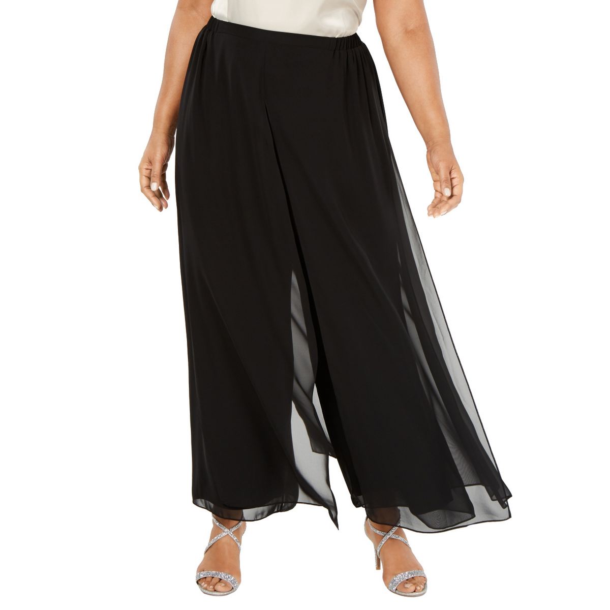 chiffon top and trousers