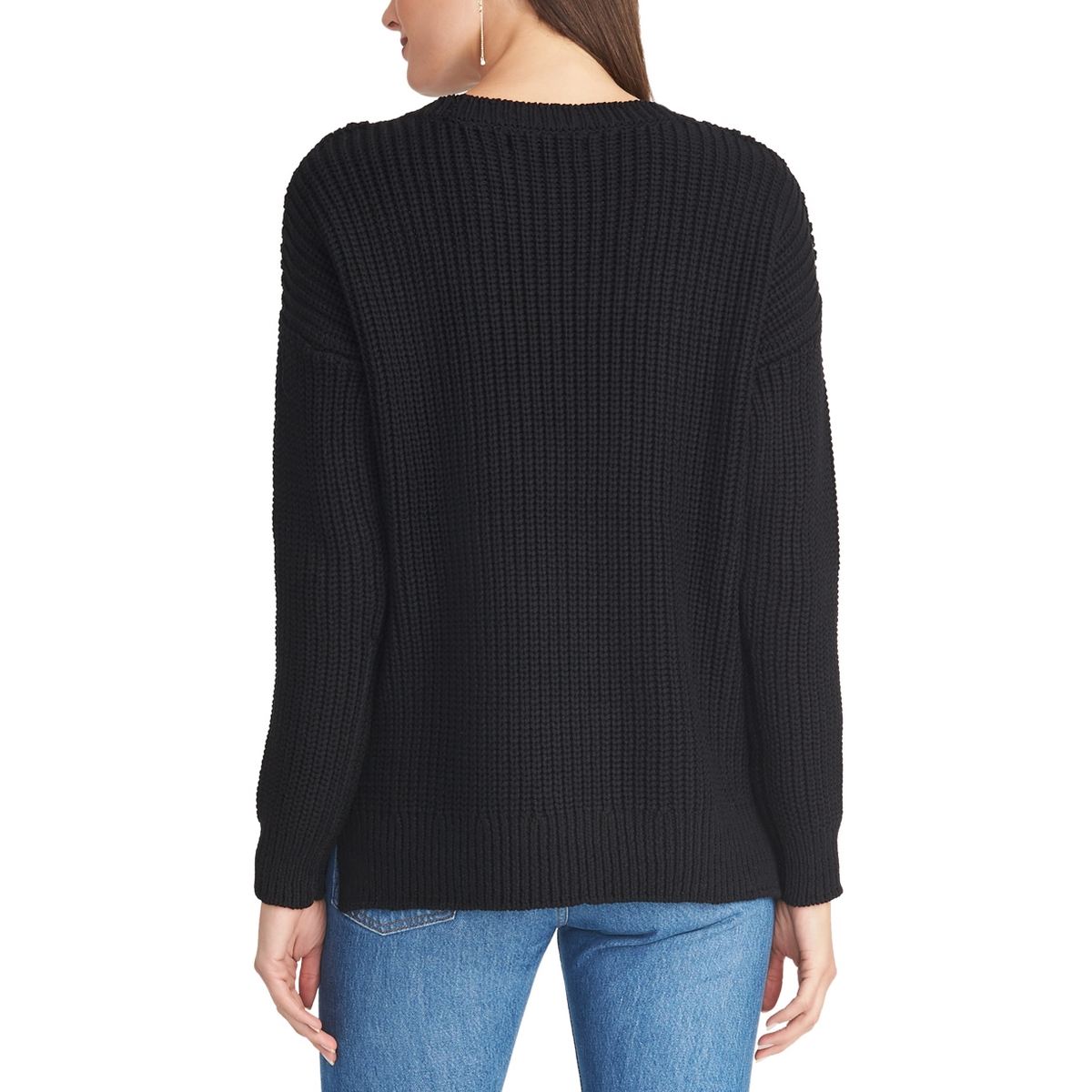 RACHEL ROY NEW Women's Textured Mixed Knit Crewneck Sweater Top TEDO - Picture 6 of 10