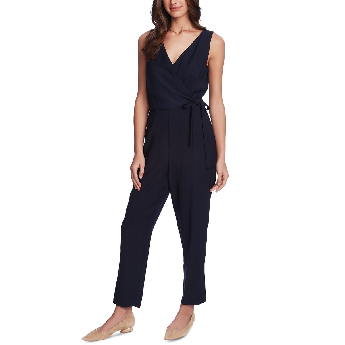 1 STATE NEW Women's Zip-up Wrap Front Soft-twill Jumpsuit TEDO | eBay