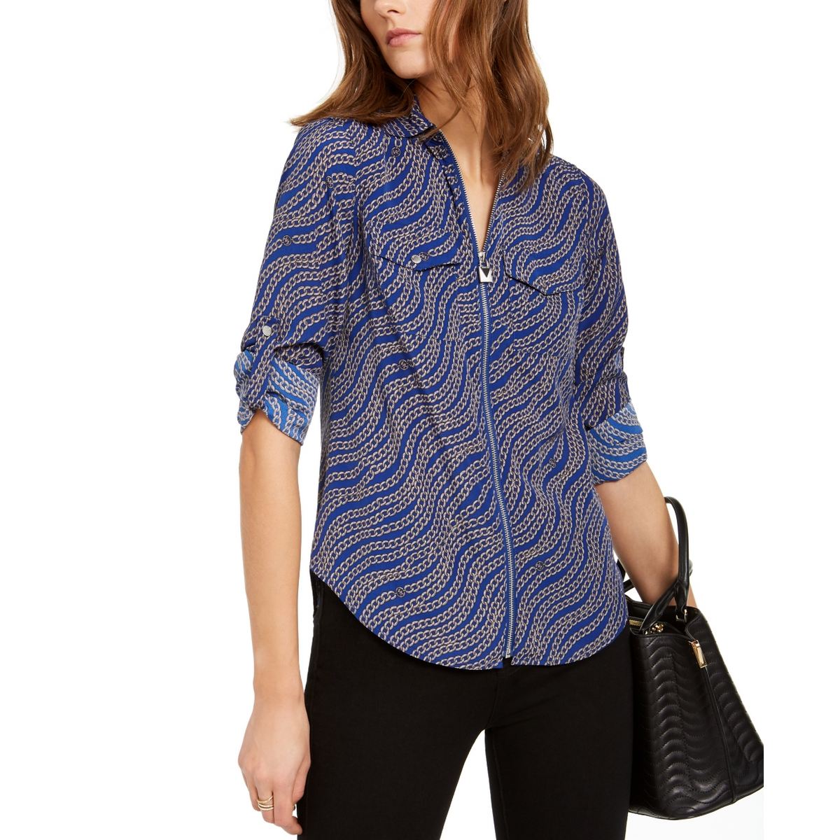 chain print blouse uk